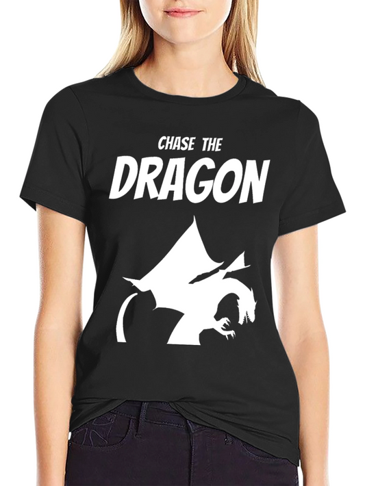 Chase the Dragon Black Graphic Tee