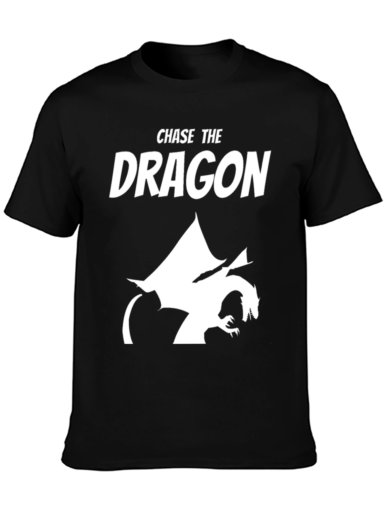 Chase the Dragon Black Graphic Tee