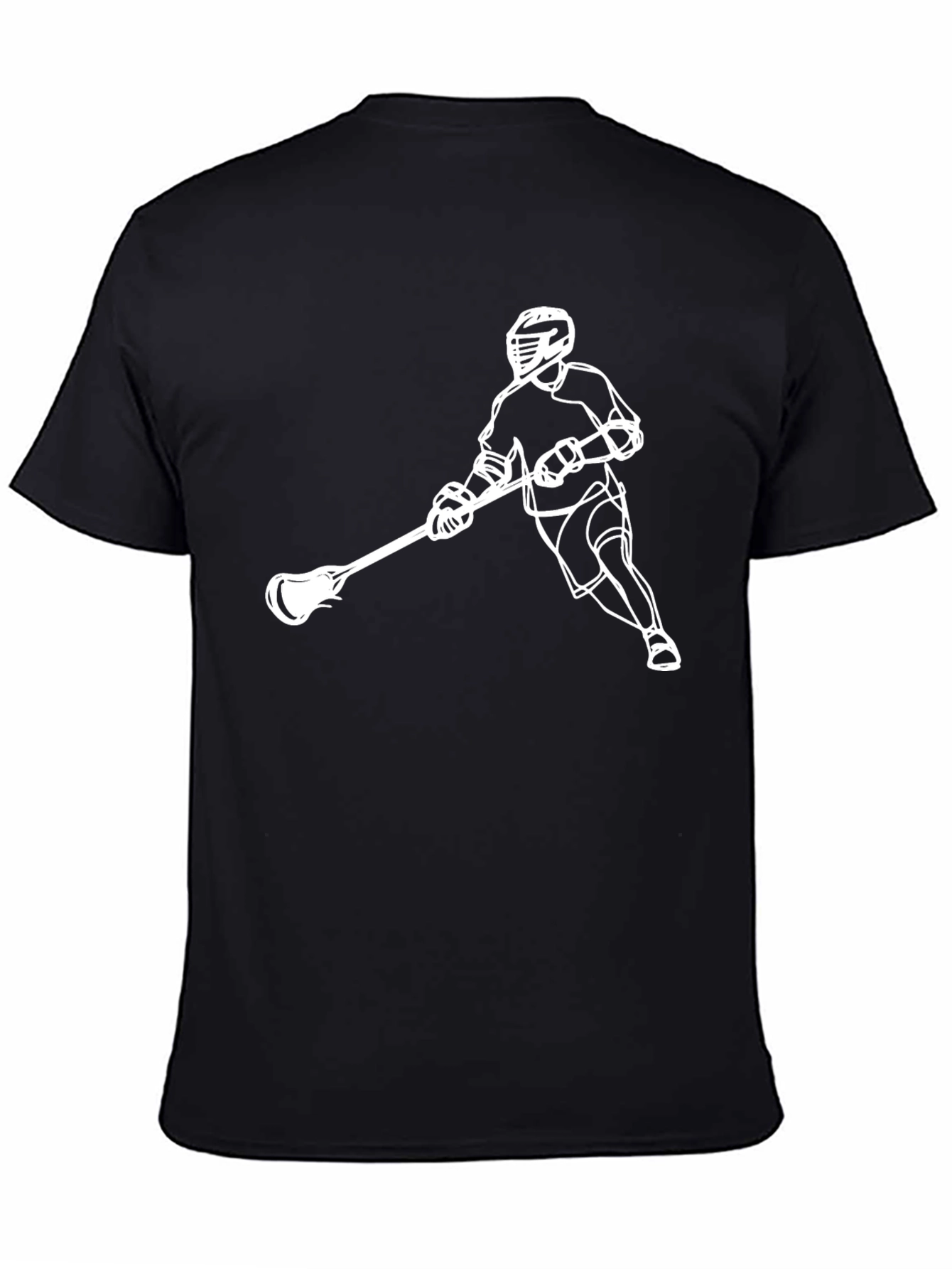 Lacrosse Player Graphic Tee - Black
