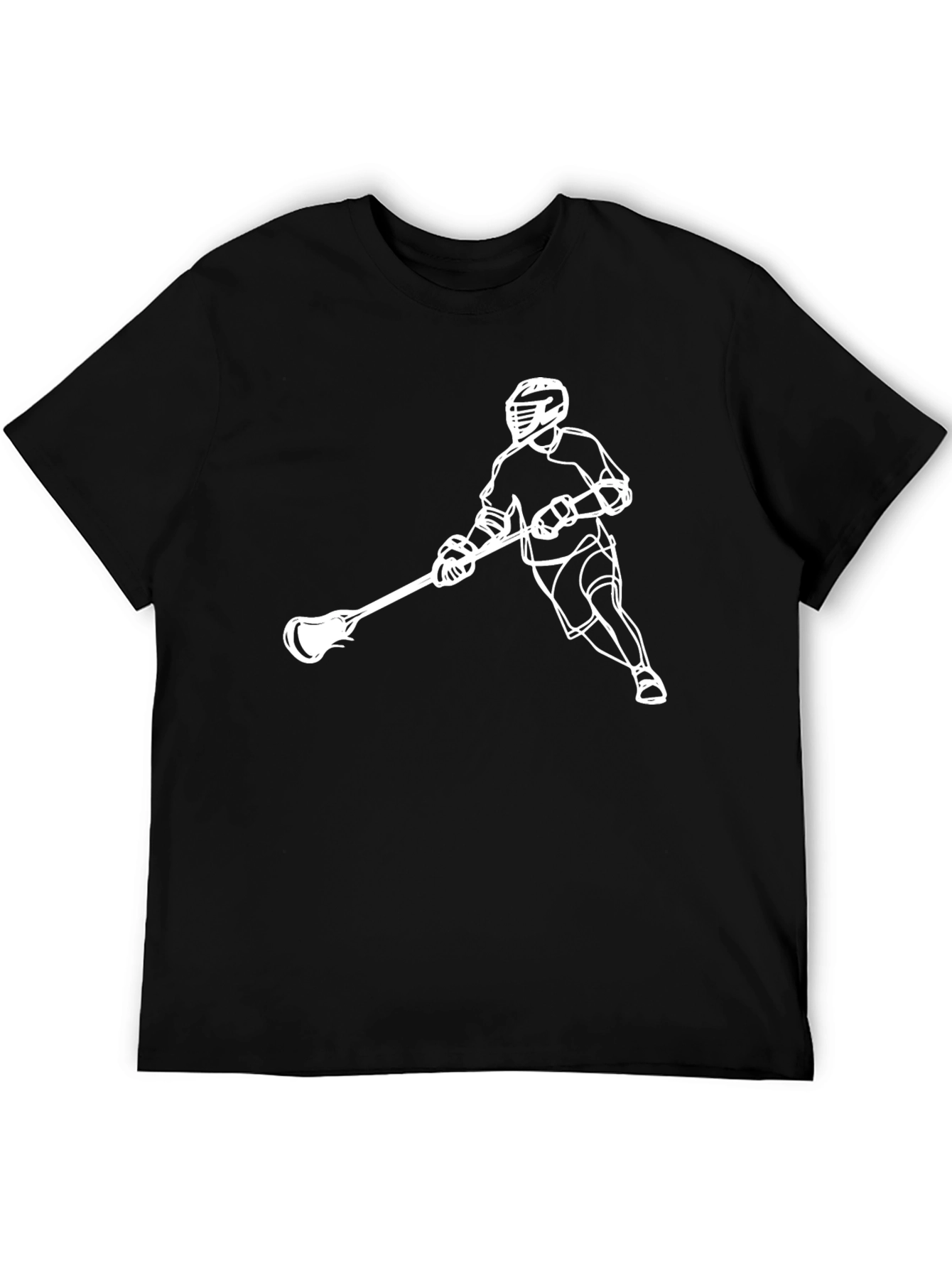 Lacrosse Player Graphic Tee - Black