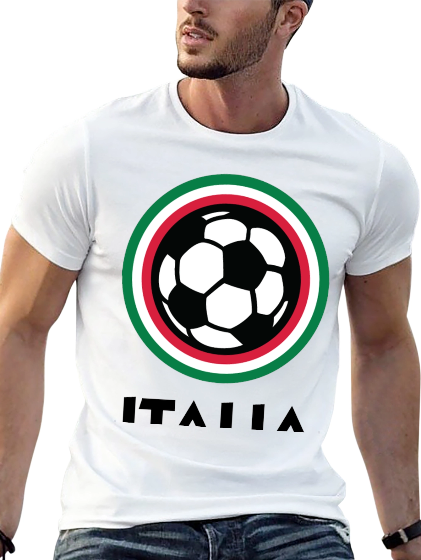 Italia Soccer T-Shirt - Black Italian Pride Tee