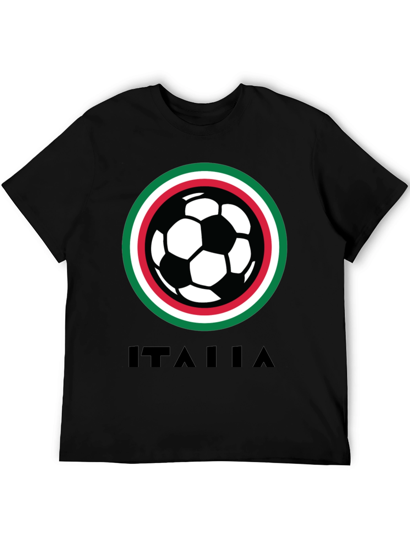Italia Soccer T-Shirt - Black Italian Pride Tee