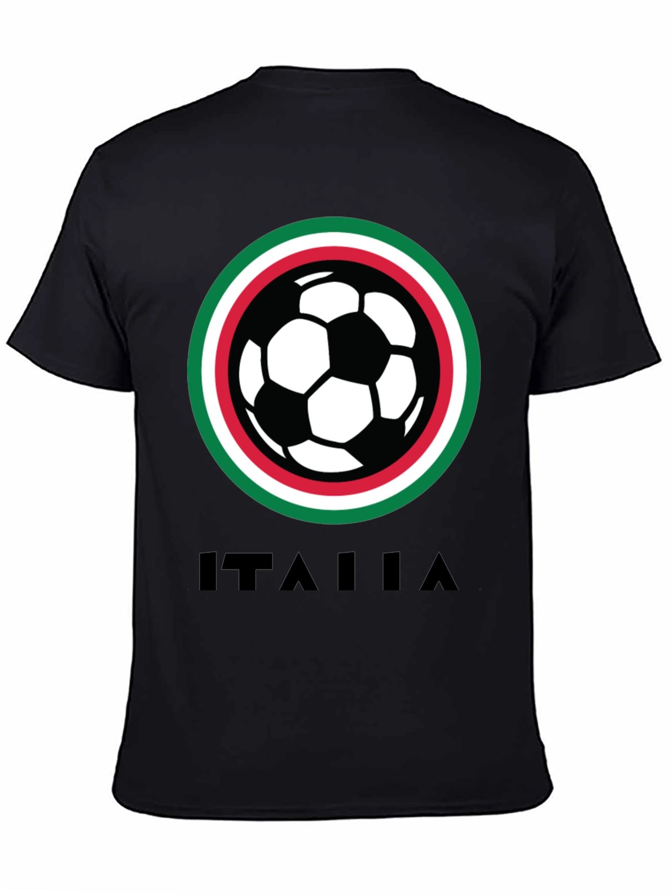 Italia Soccer T-Shirt - Black Italian Pride Tee
