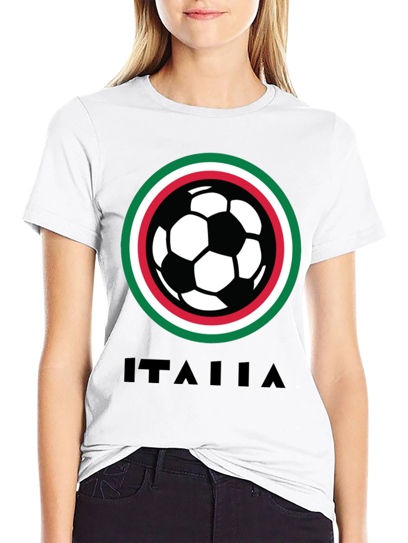 Italia Soccer T-Shirt - Black Italian Pride Tee