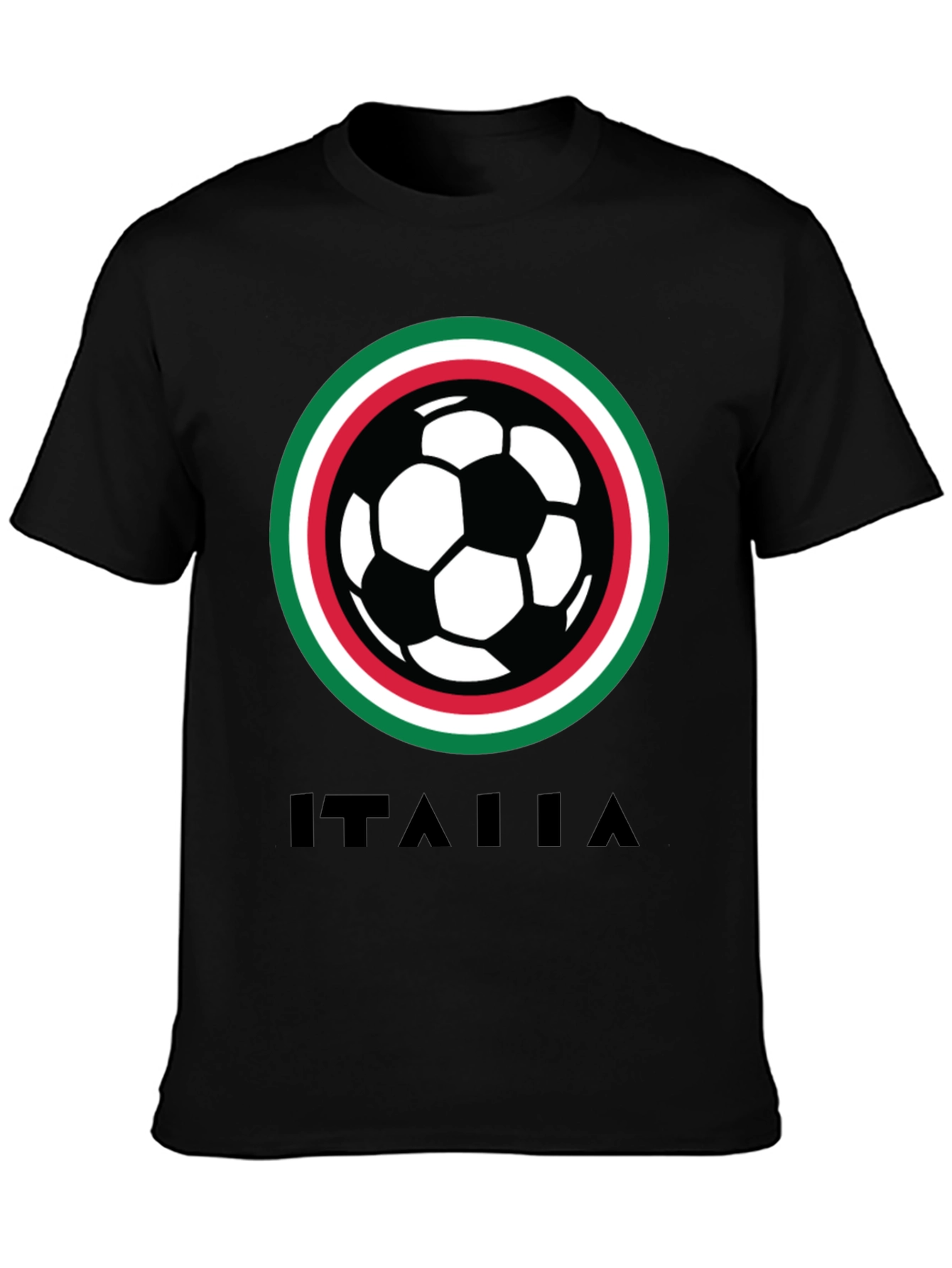 Italia Soccer T-Shirt - Black Italian Pride Tee