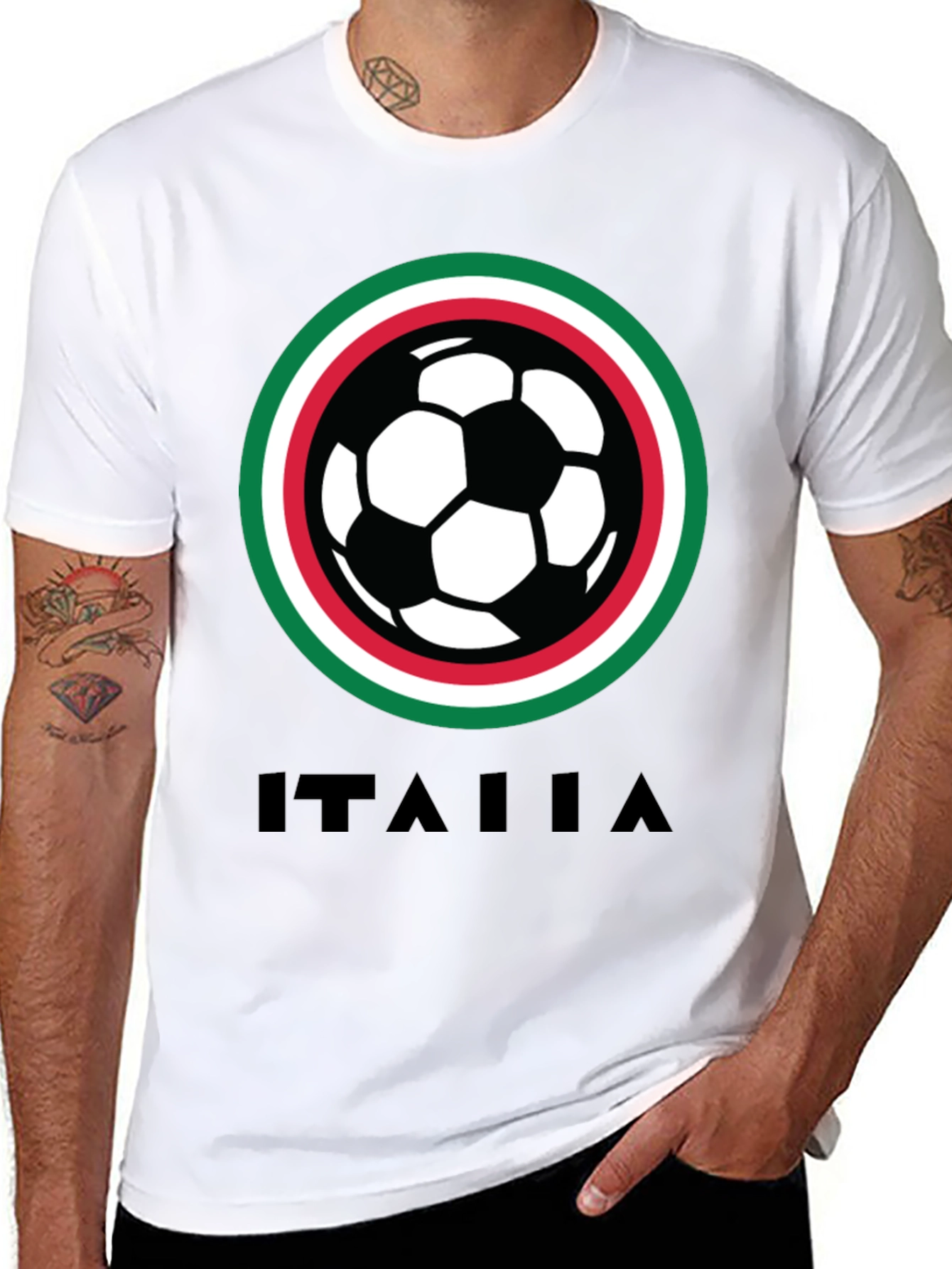 Italia Soccer T-Shirt - Black Italian Pride Tee