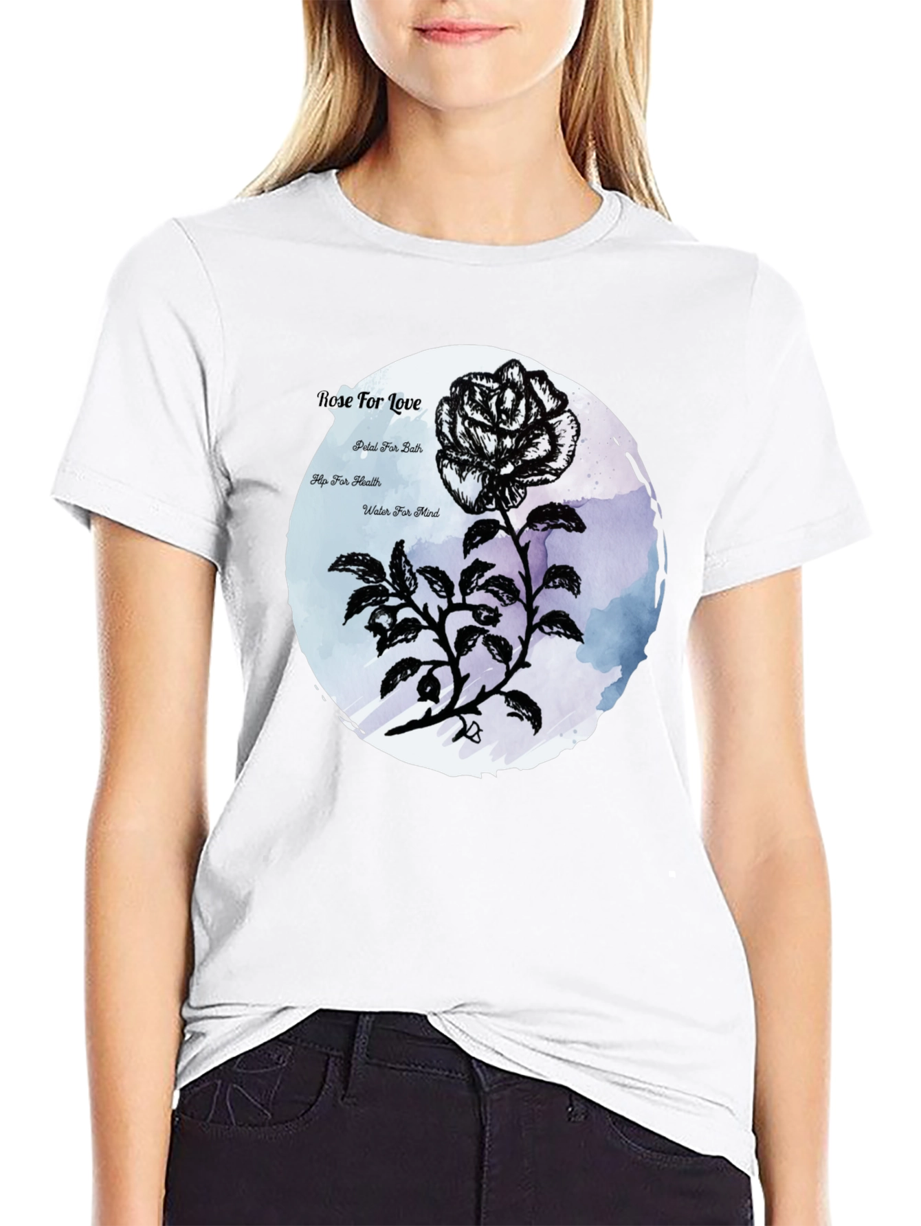Rose For Love Graphic T-Shirt