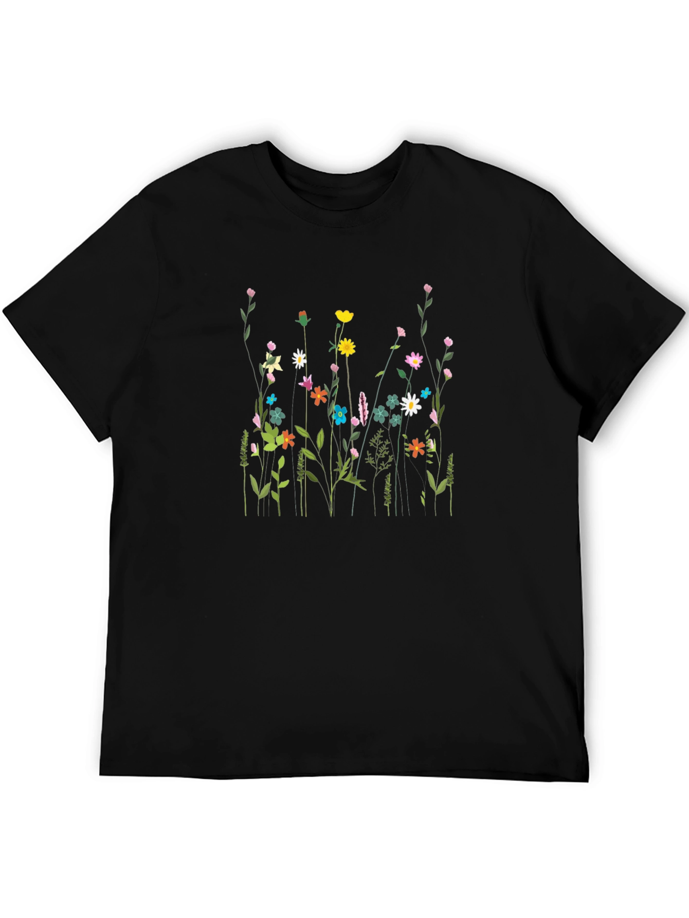 Wildflower Meadow Graphic Tee - Black