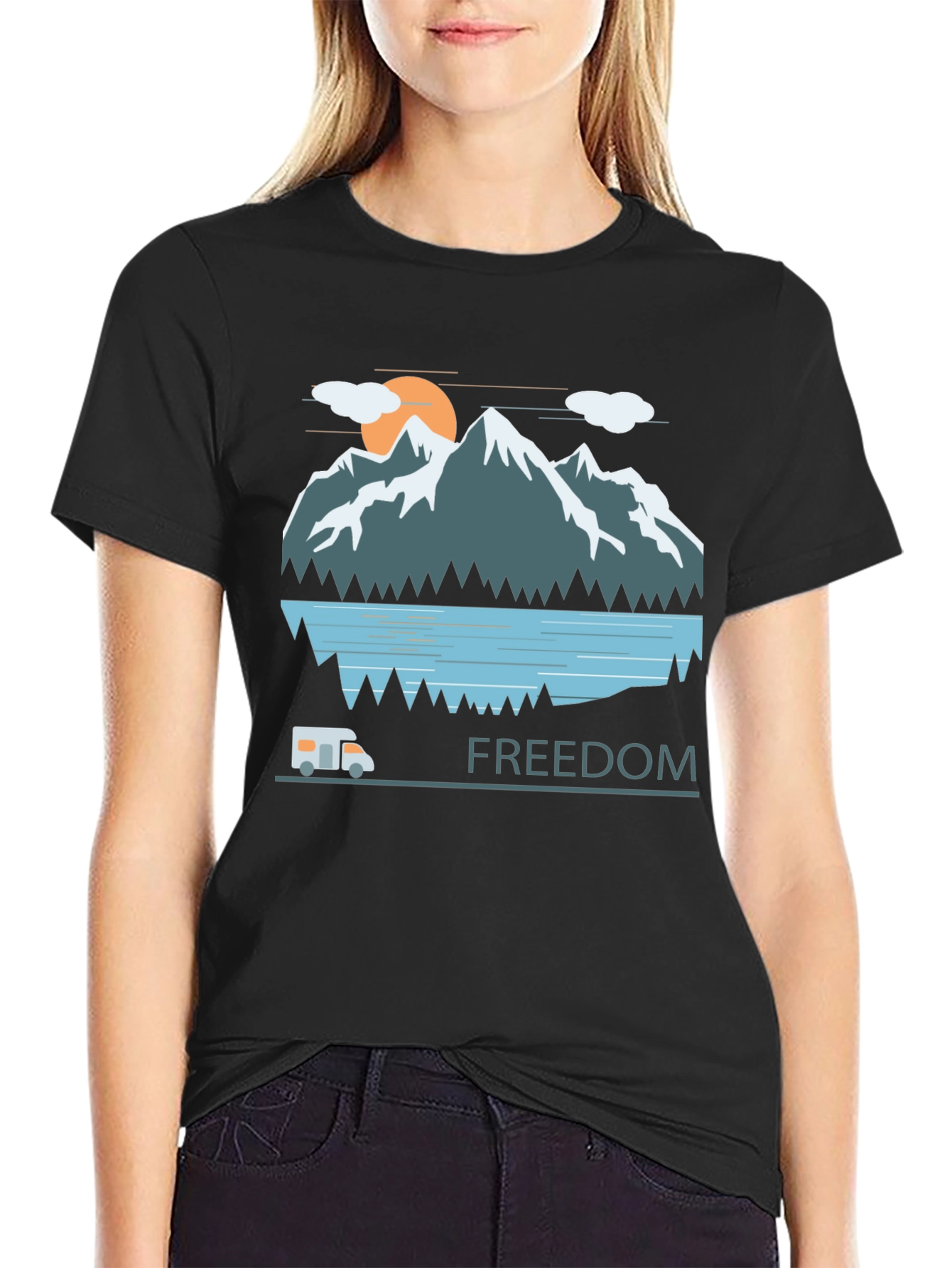 Adventure Awaits: Freedom Mountain Graphic Tee