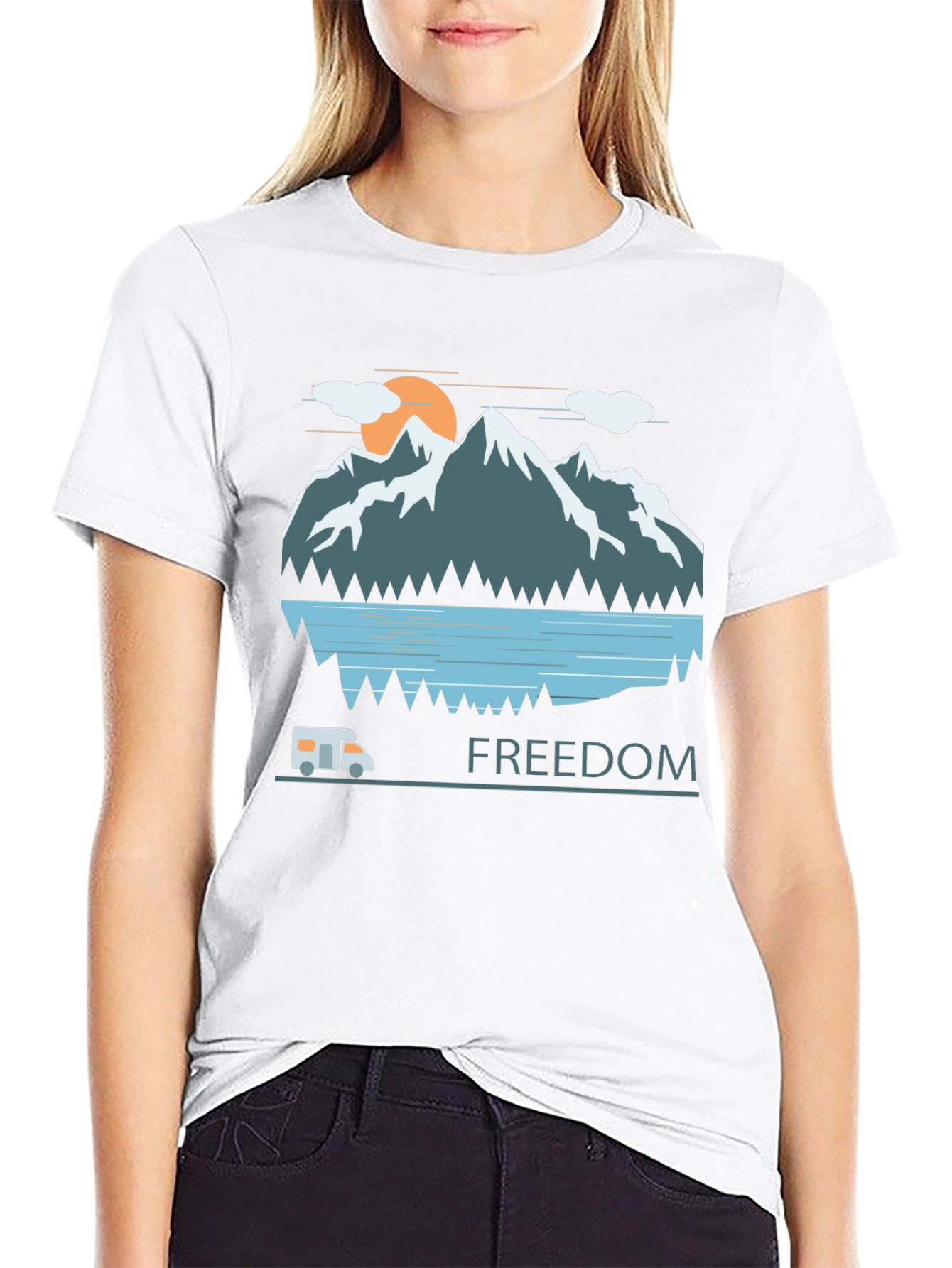 Adventure Awaits: Freedom Mountain Graphic Tee