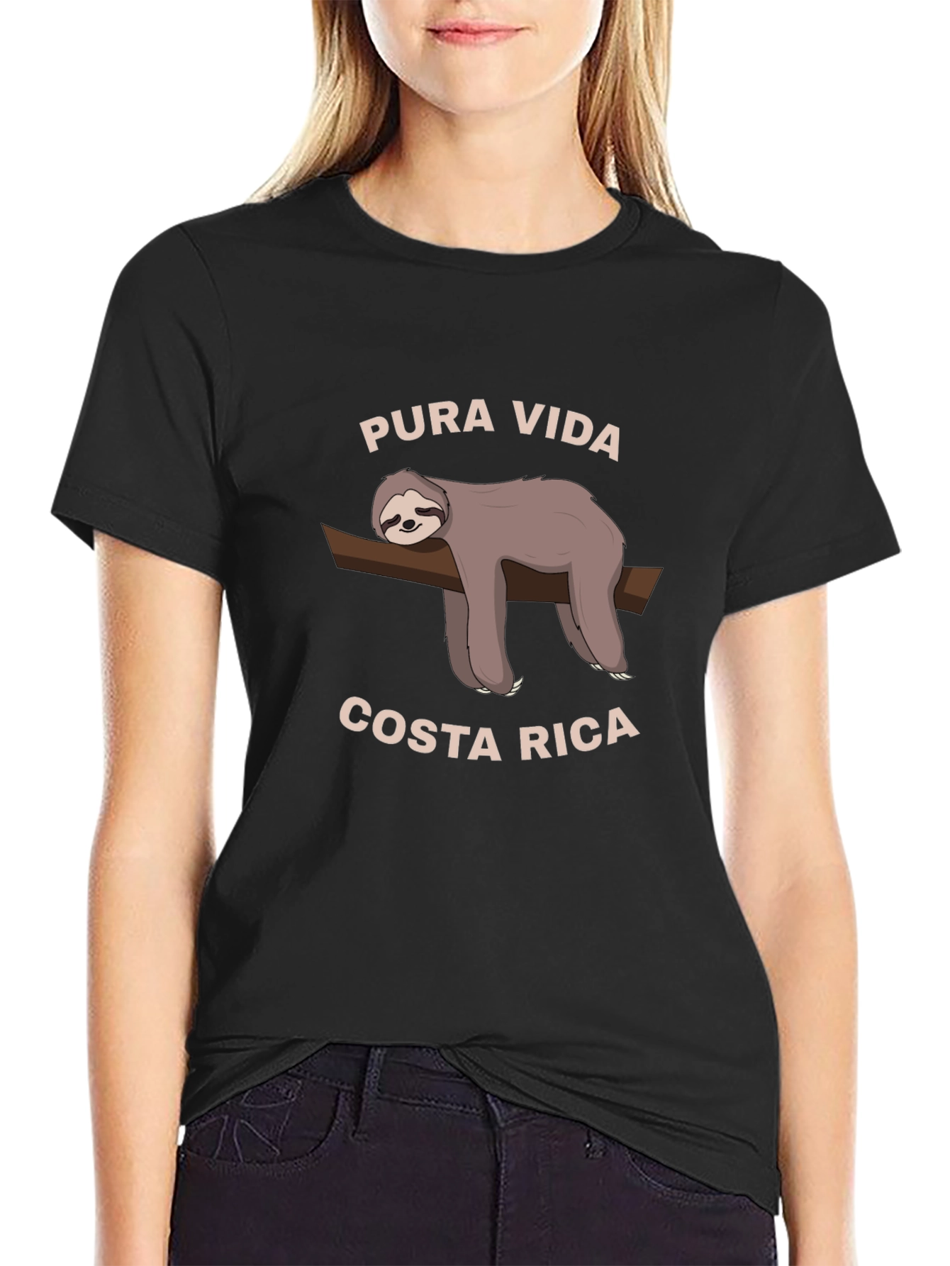 Pura Vida Costa Rica Sloth Graphic T-Shirt