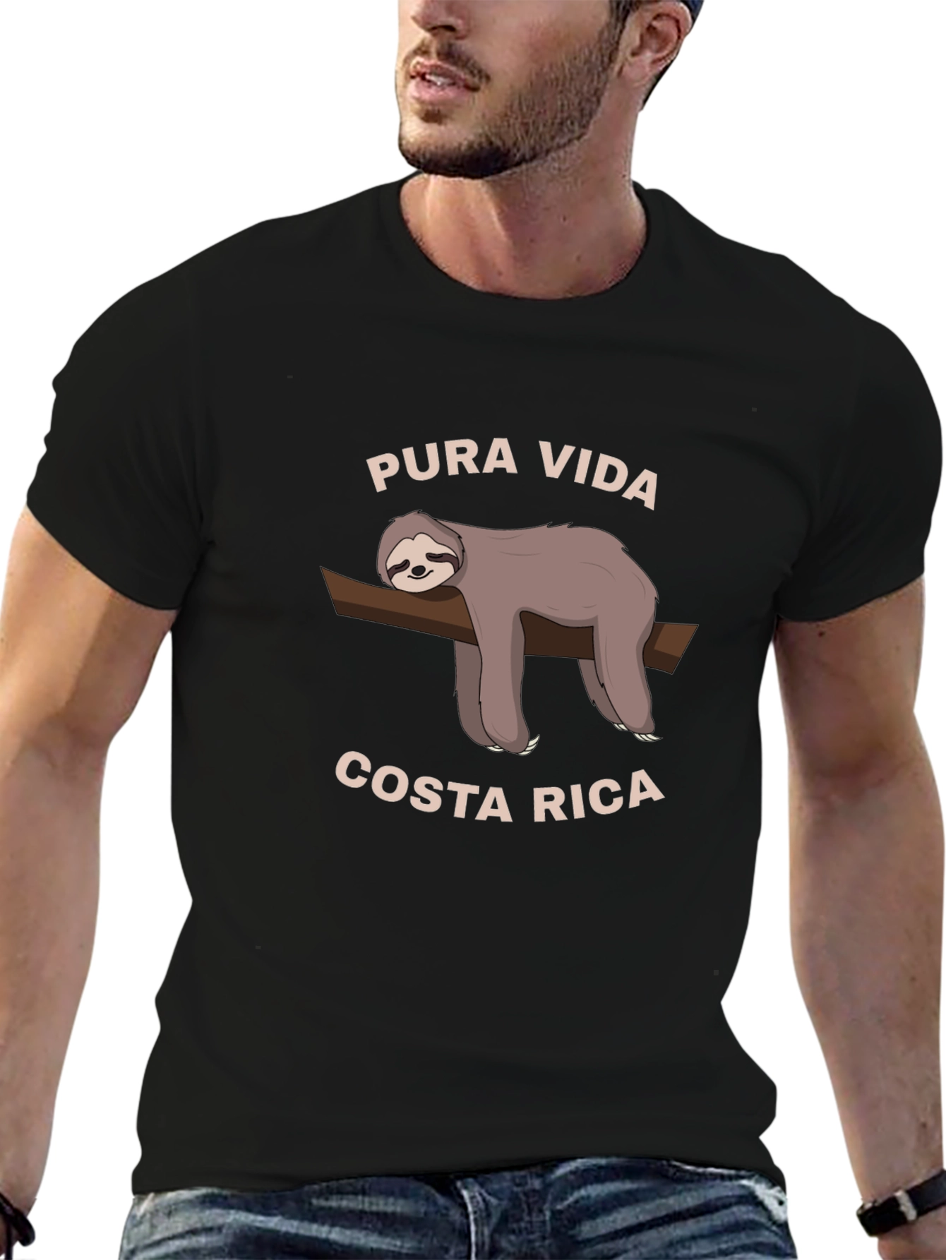 Pura Vida Costa Rica Sloth Graphic T-Shirt