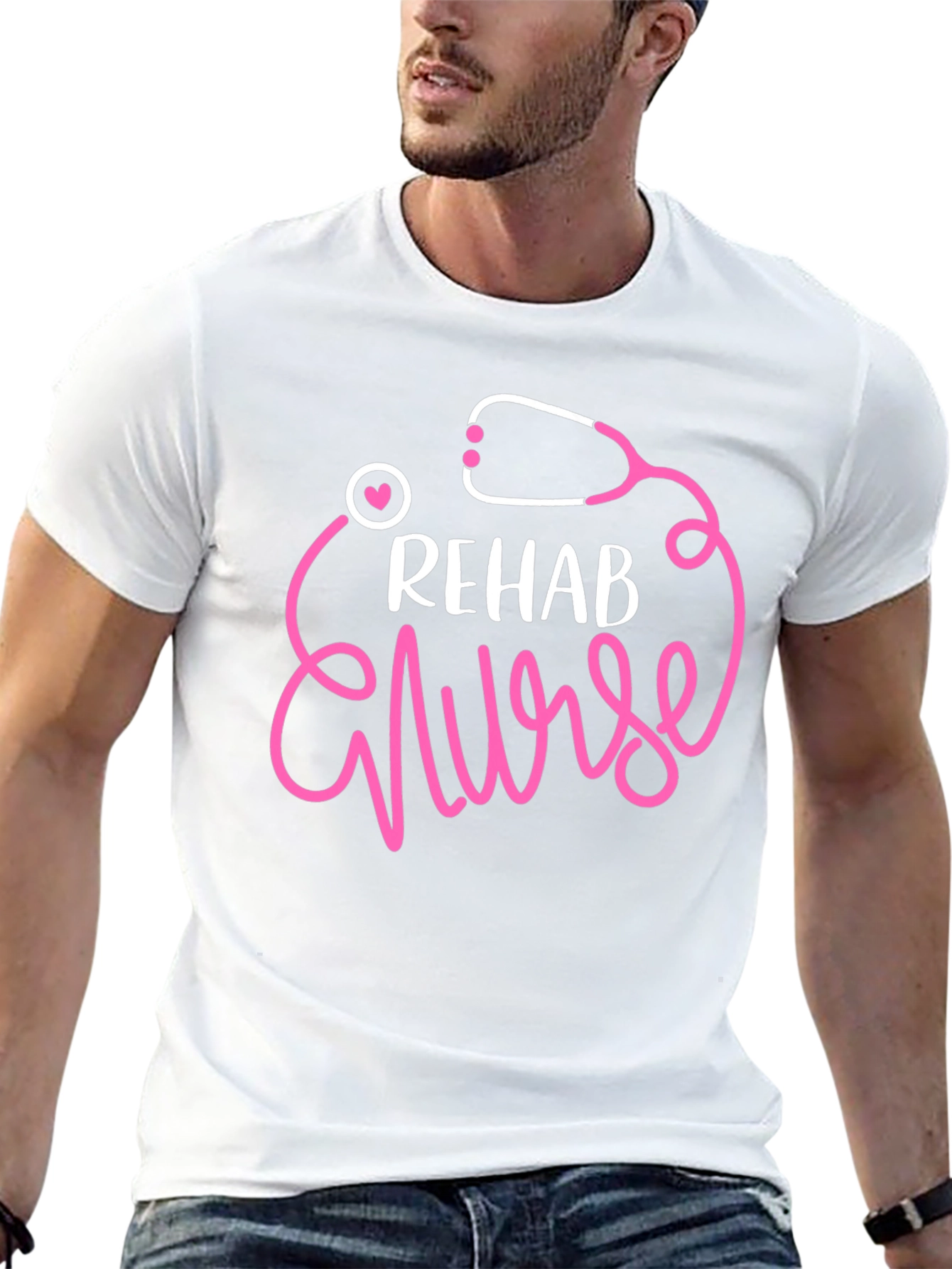 Rehab Nurse Stethoscope T-Shirt