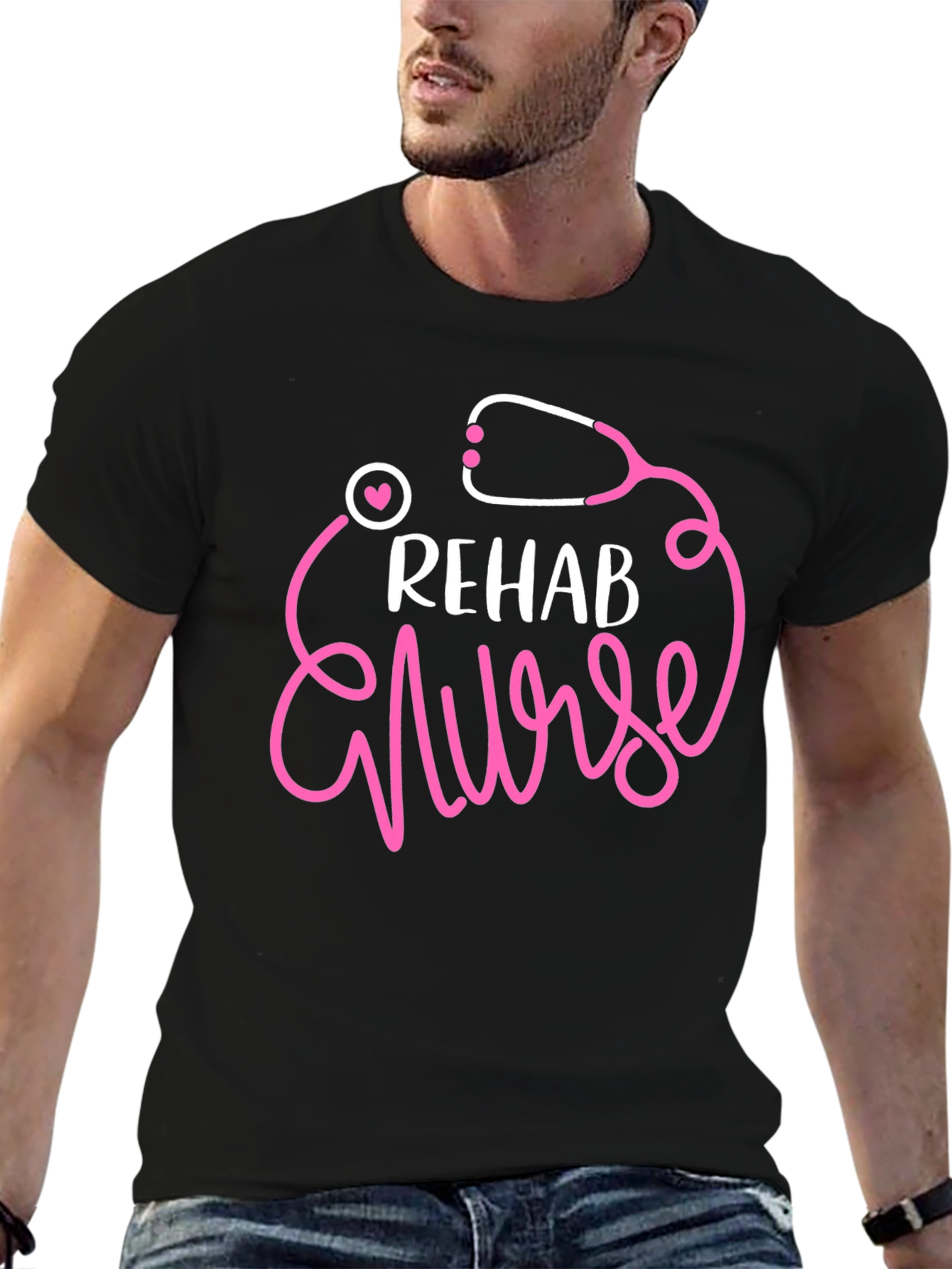Rehab Nurse Stethoscope T-Shirt