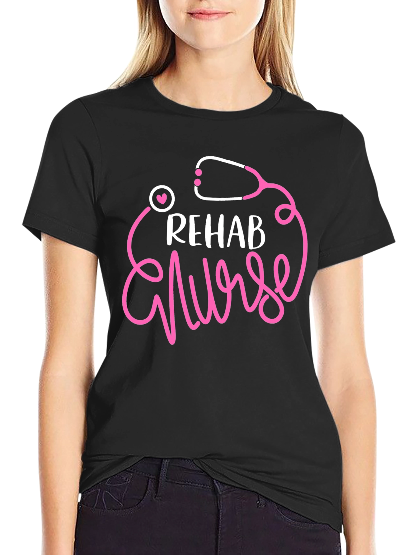 Rehab Nurse Stethoscope T-Shirt
