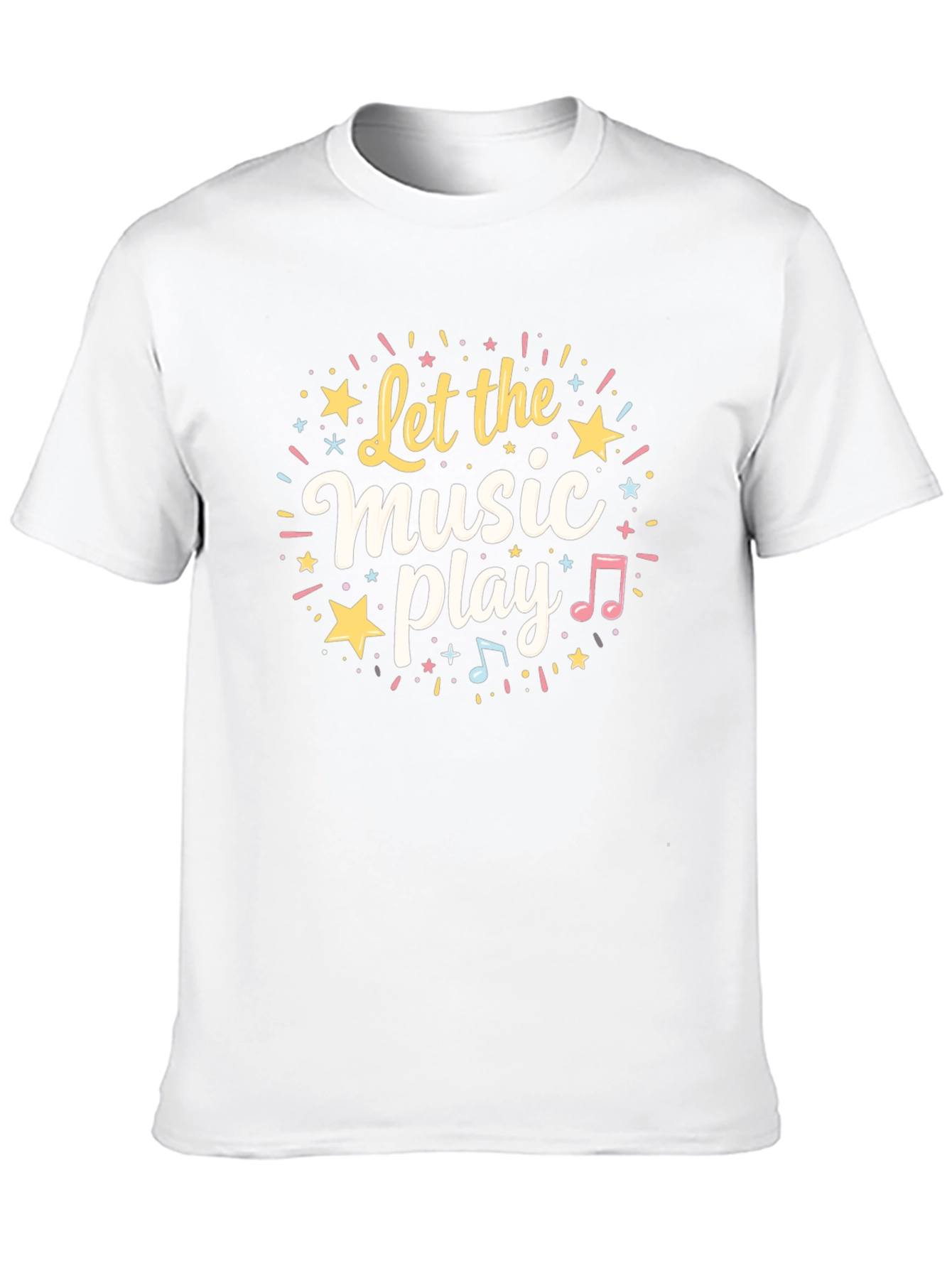 Let The Music Play Graphic T-Shirt - Black