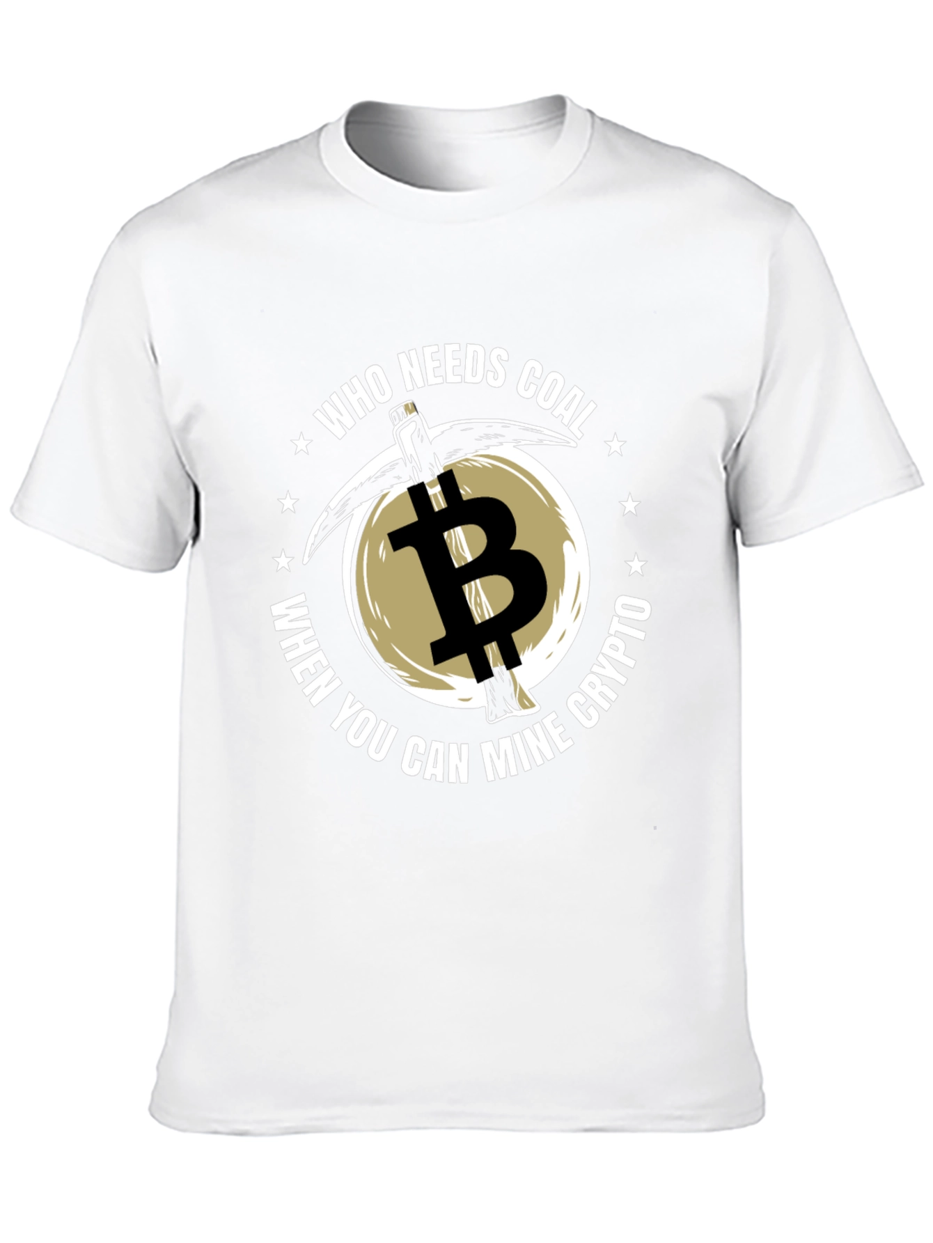 Bitcoin Mining T-Shirt - Crypto Coal Pickaxe Tee
