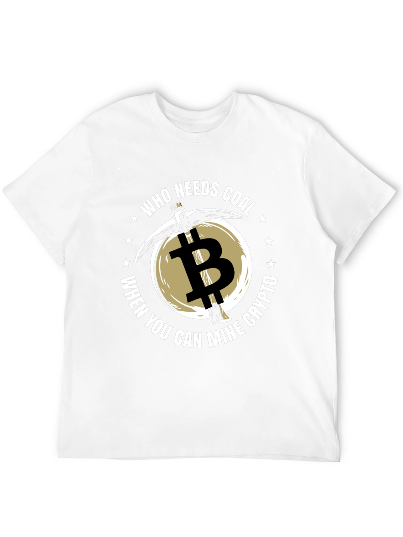 Bitcoin Mining T-Shirt - Crypto Coal Pickaxe Tee