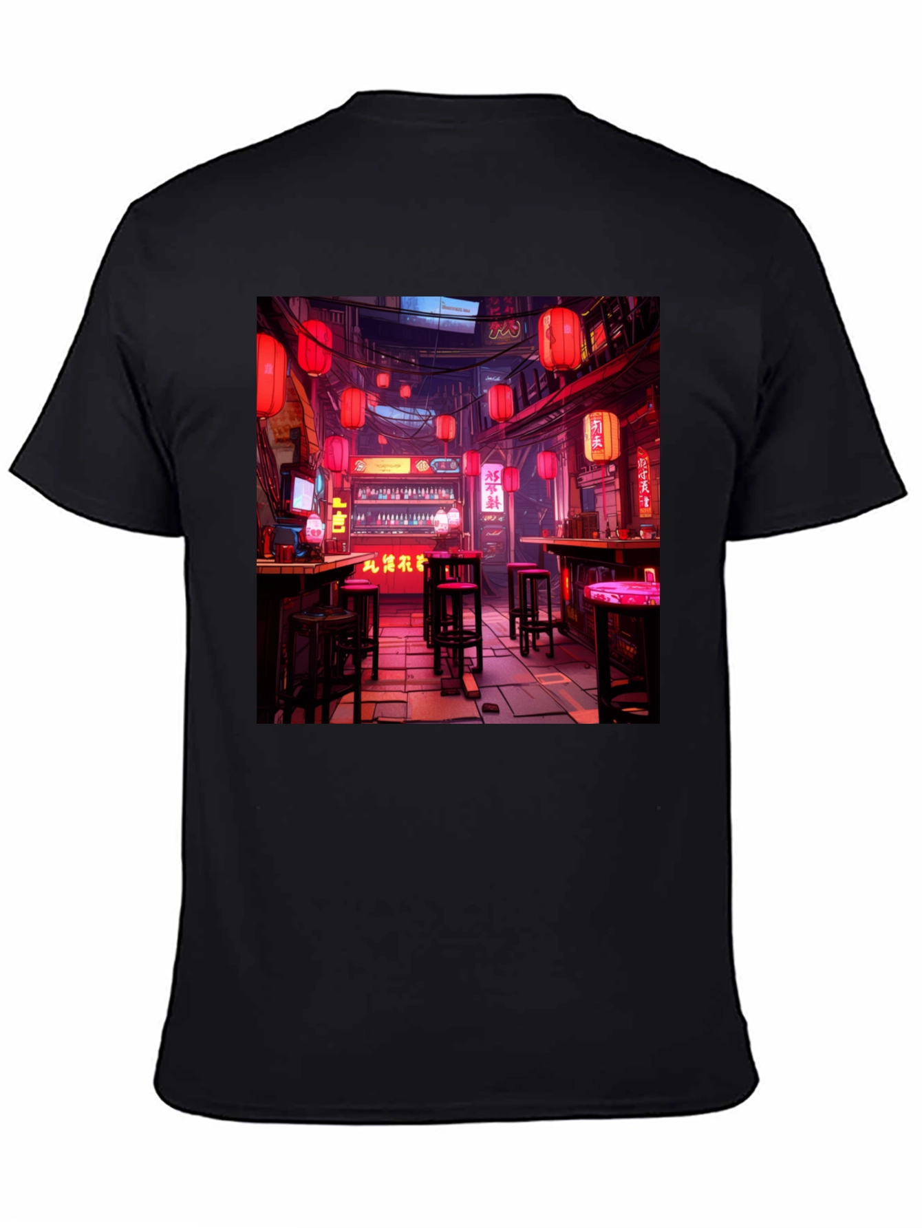 Cyberpunk Bar Black T-Shirt