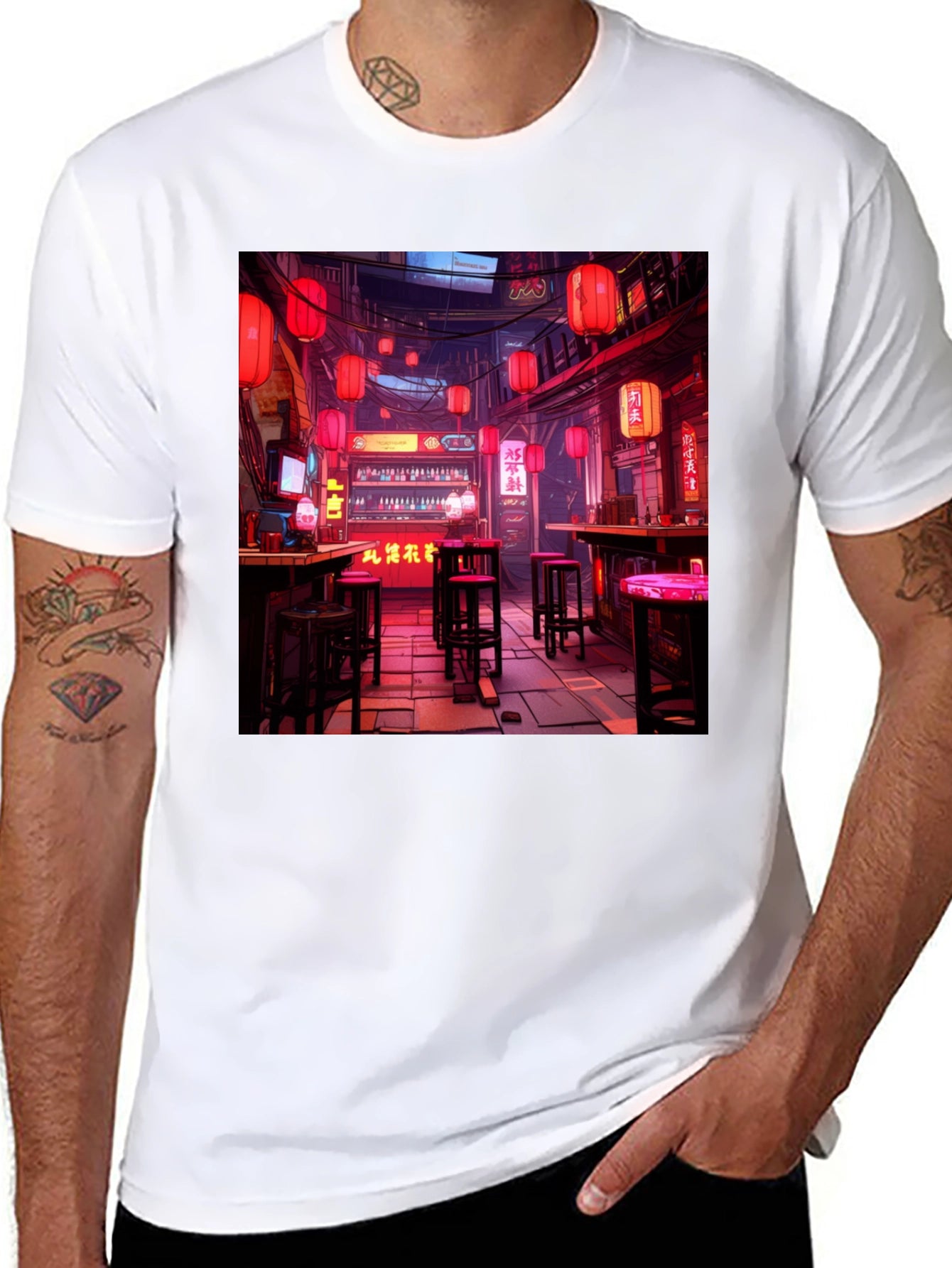 Cyberpunk Bar Black T-Shirt
