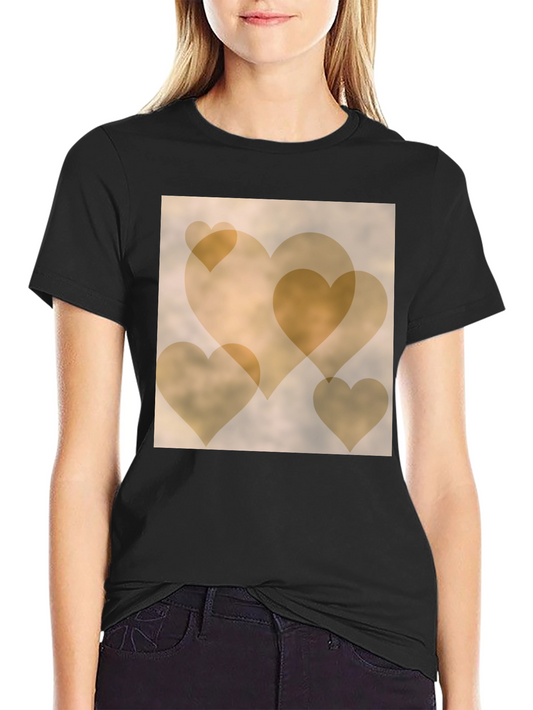 Heart Graphic T-Shirt - Black Casual Tee