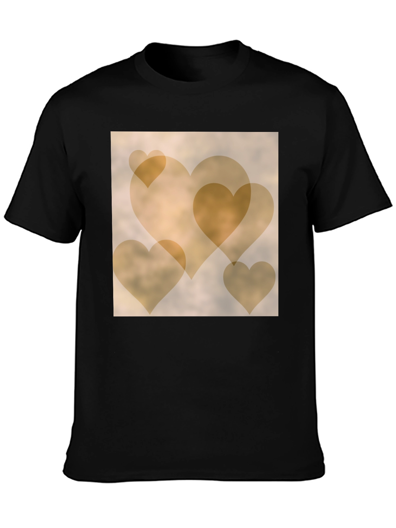 Heart Graphic T-Shirt - Black Casual Tee