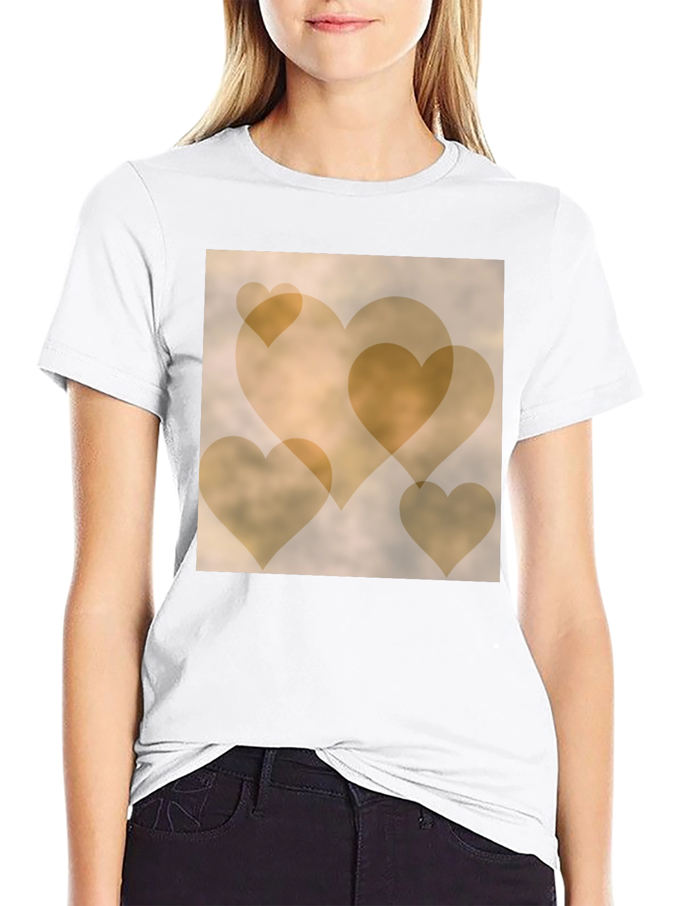 Heart Graphic T-Shirt - Black Casual Tee