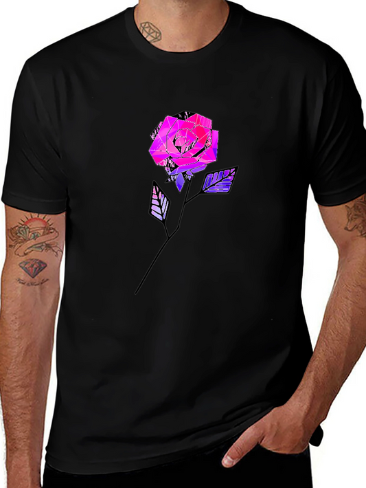 Geometric Rose Graphic Tee