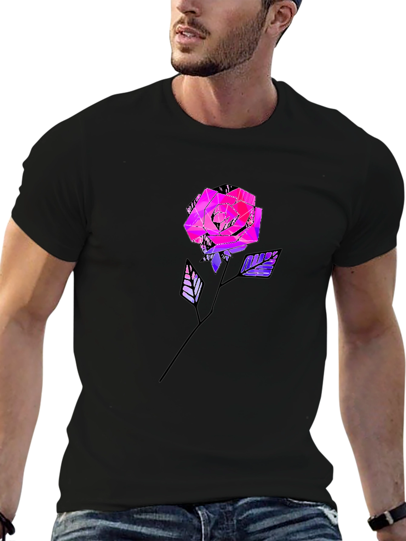 Geometric Rose Graphic Tee