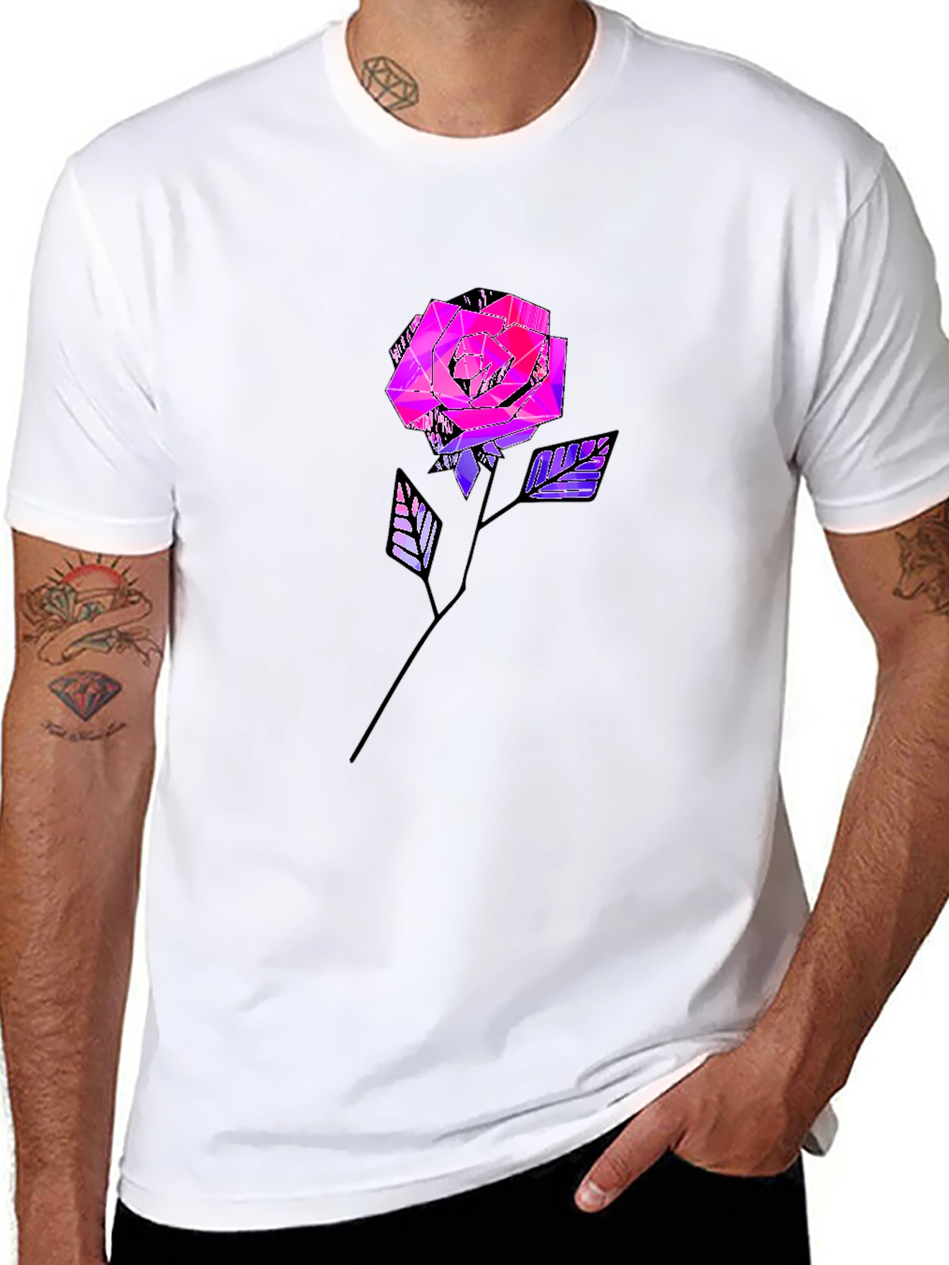Geometric Rose Graphic Tee