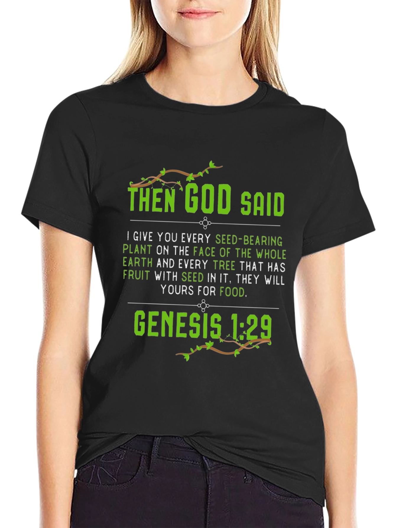 Genesis 1:29 T-Shirt - God Said Graphic Tee