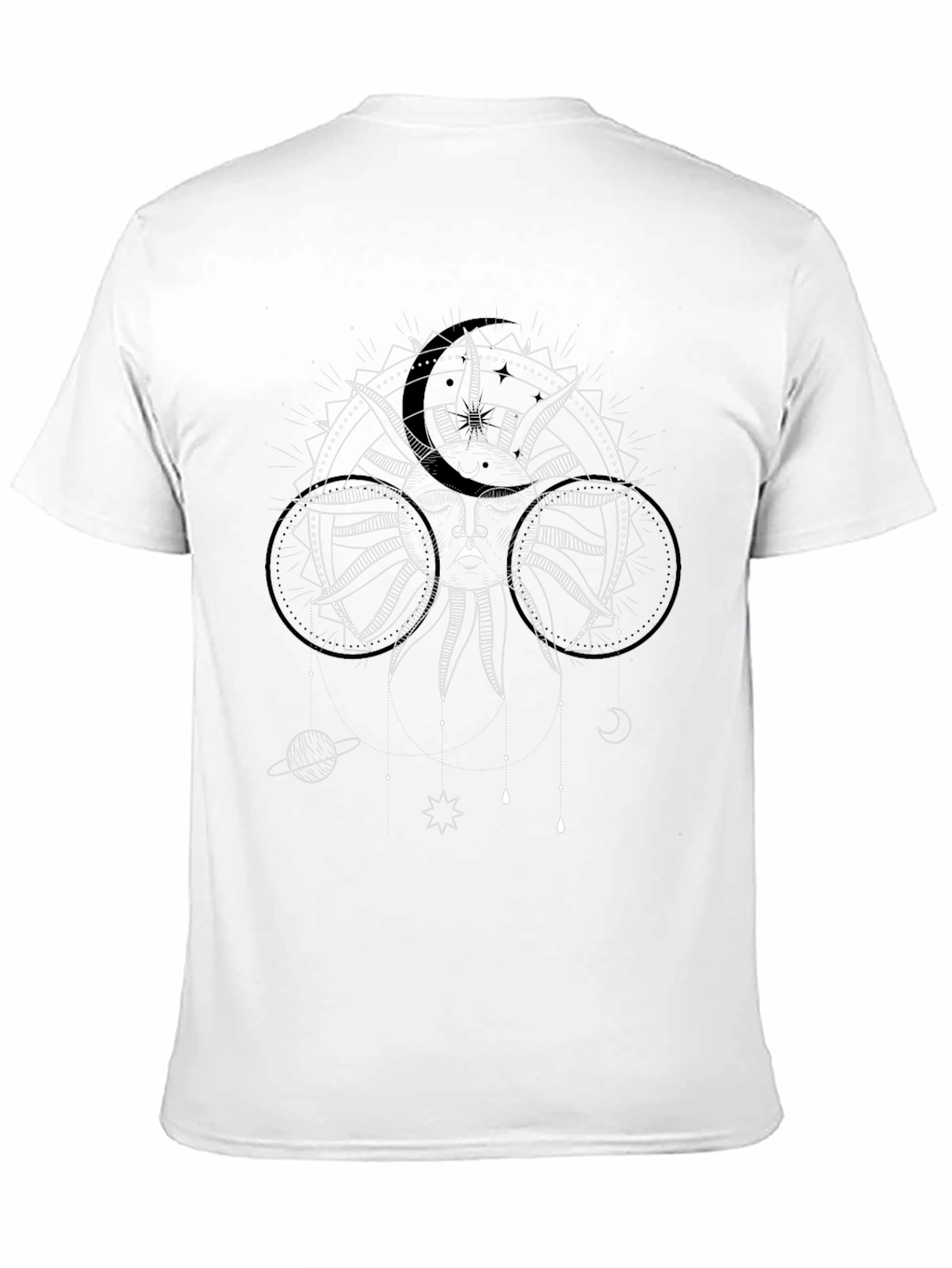 Celestial Sun Graphic Tee - Black