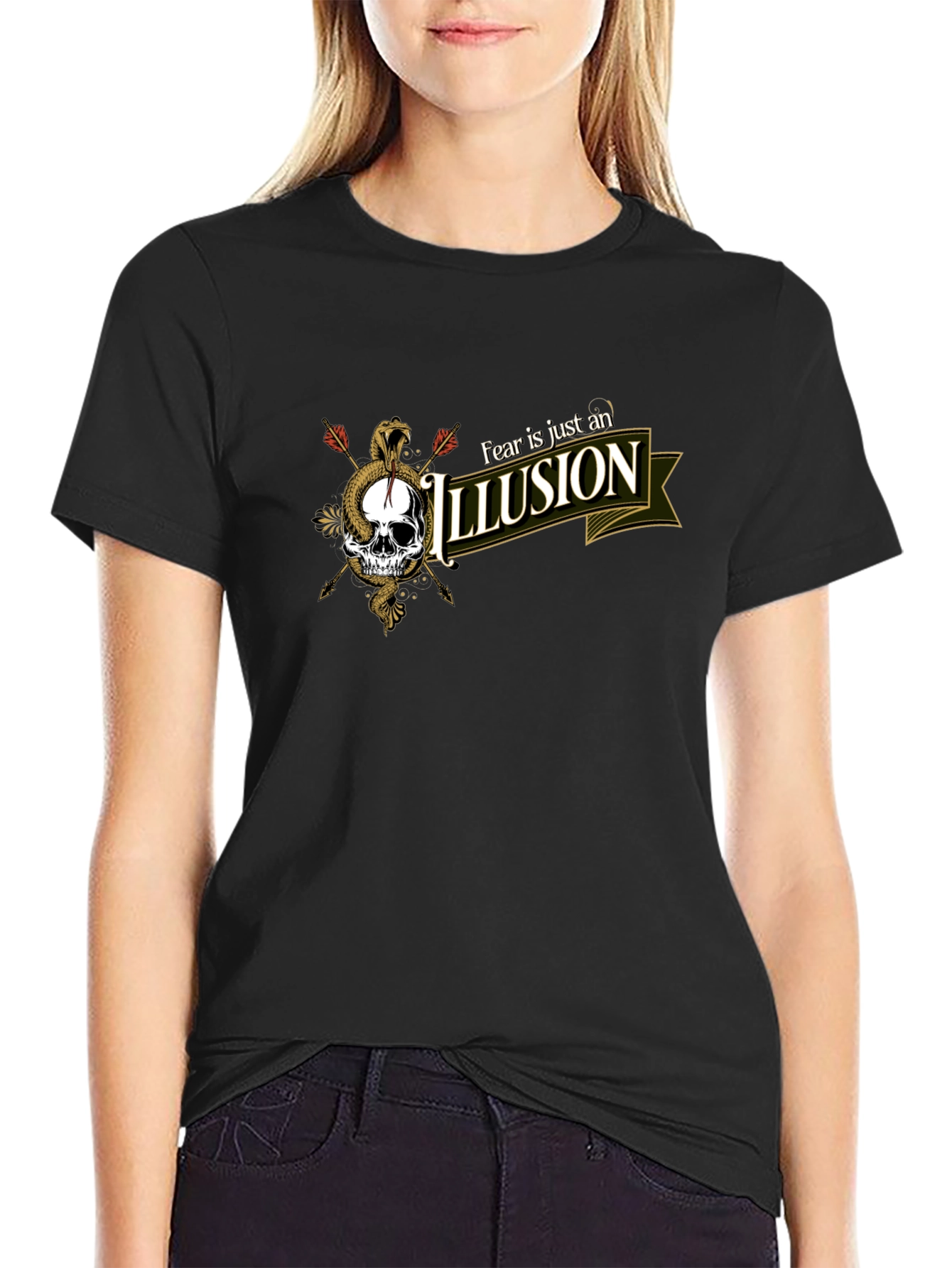 Fear is an Illusion Skull Graphic Tee