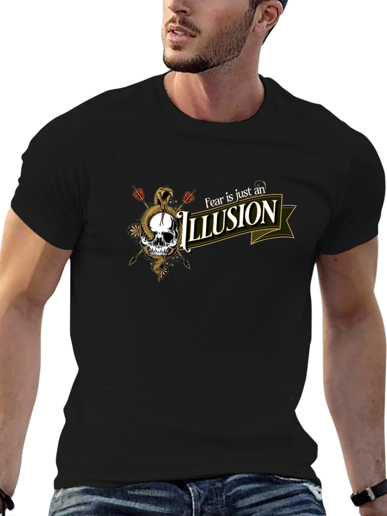 Fear is an Illusion Skull Graphic Tee