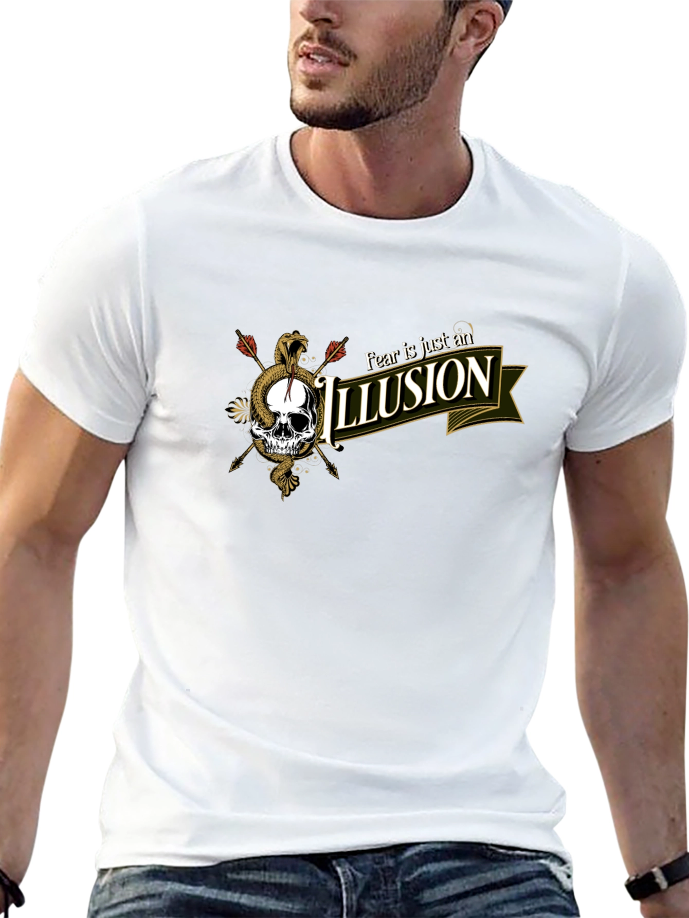 Fear is an Illusion Skull Graphic Tee