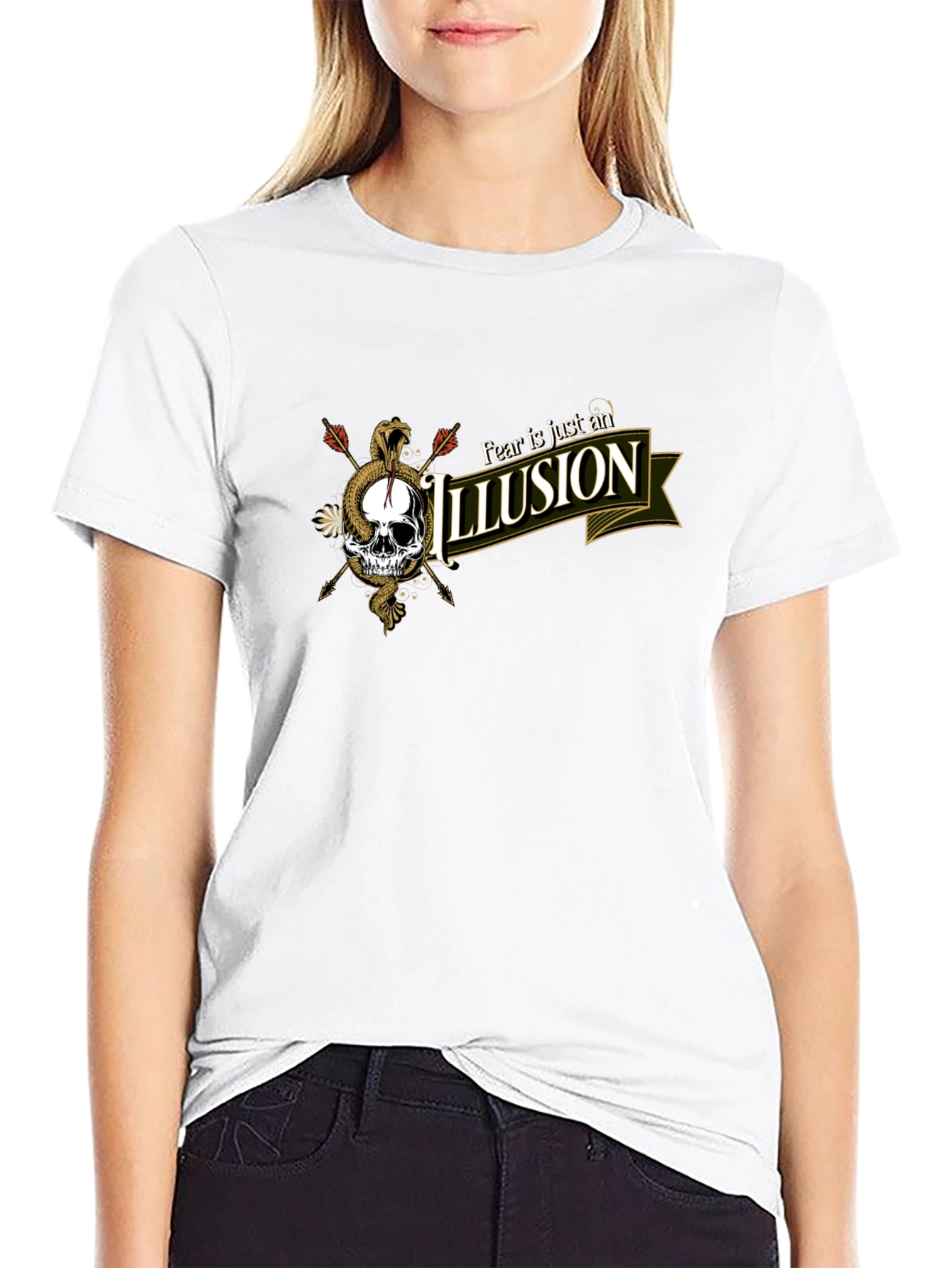 Fear is an Illusion Skull Graphic Tee
