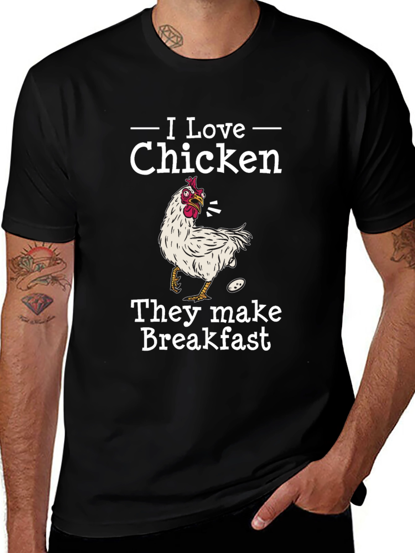 I Love Chicken Breakfast Graphic Tee