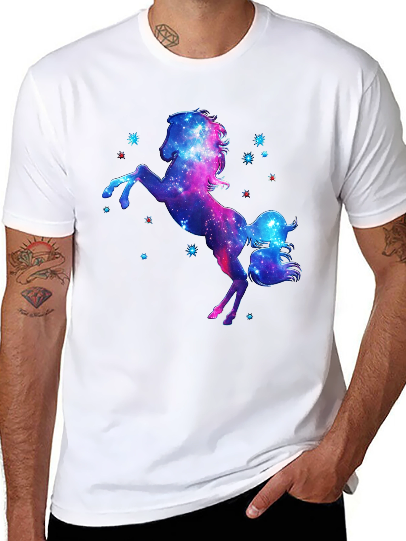 Galaxy Unicorn Black T-Shirt