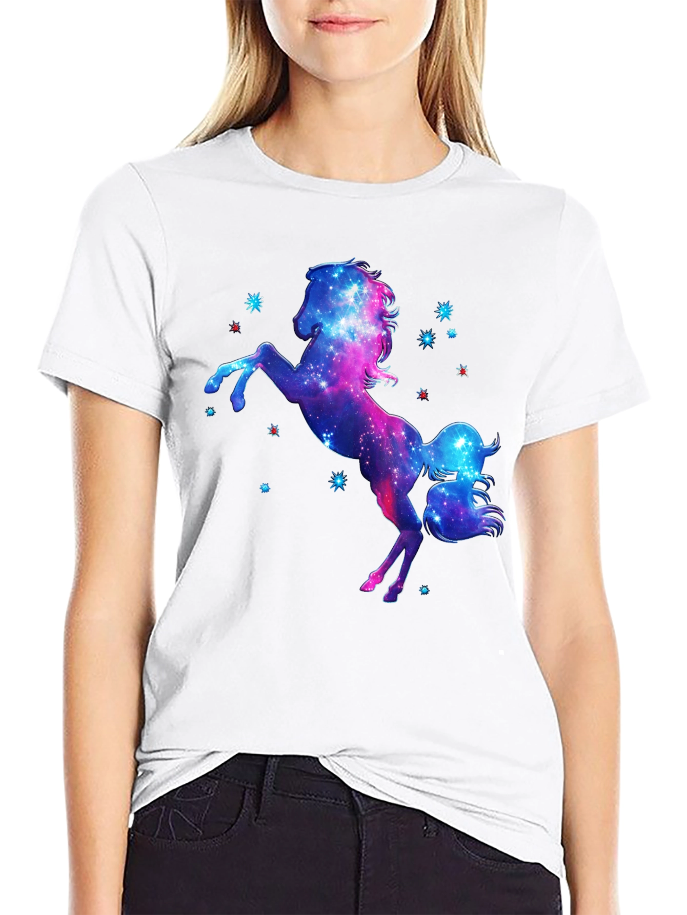 Galaxy Unicorn Black T-Shirt