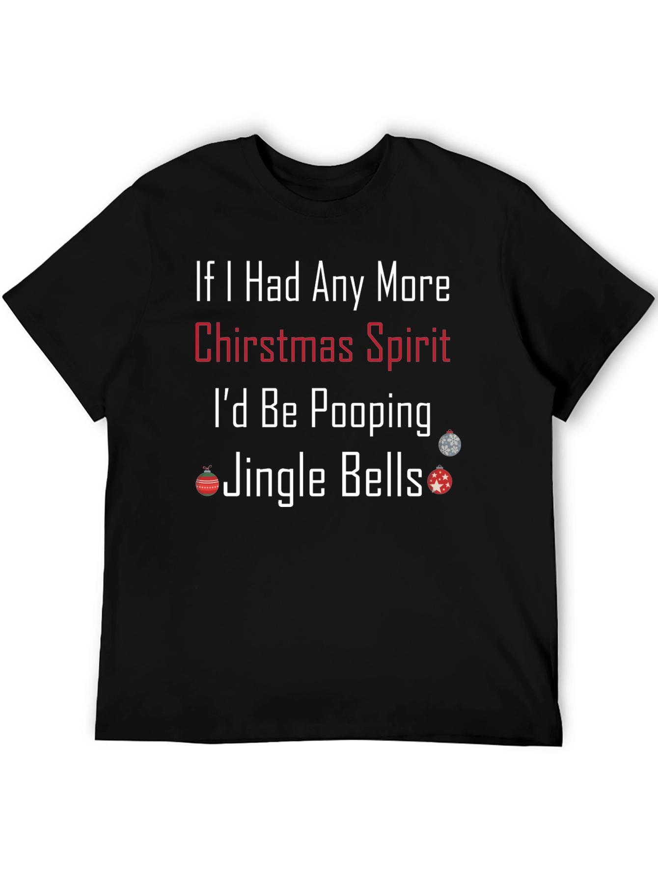 Christmas Spirit Pooping Jingle Bells Graphic Tee