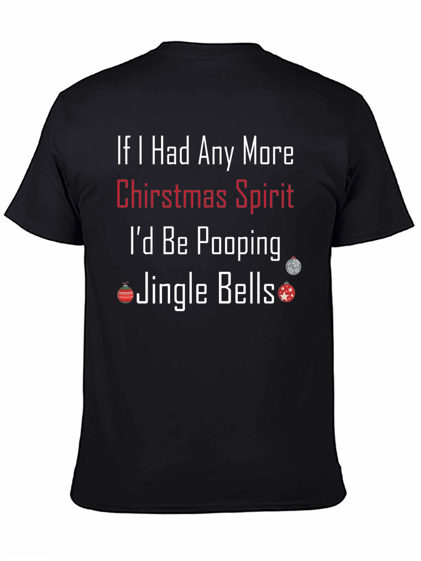Christmas Spirit Pooping Jingle Bells Graphic Tee