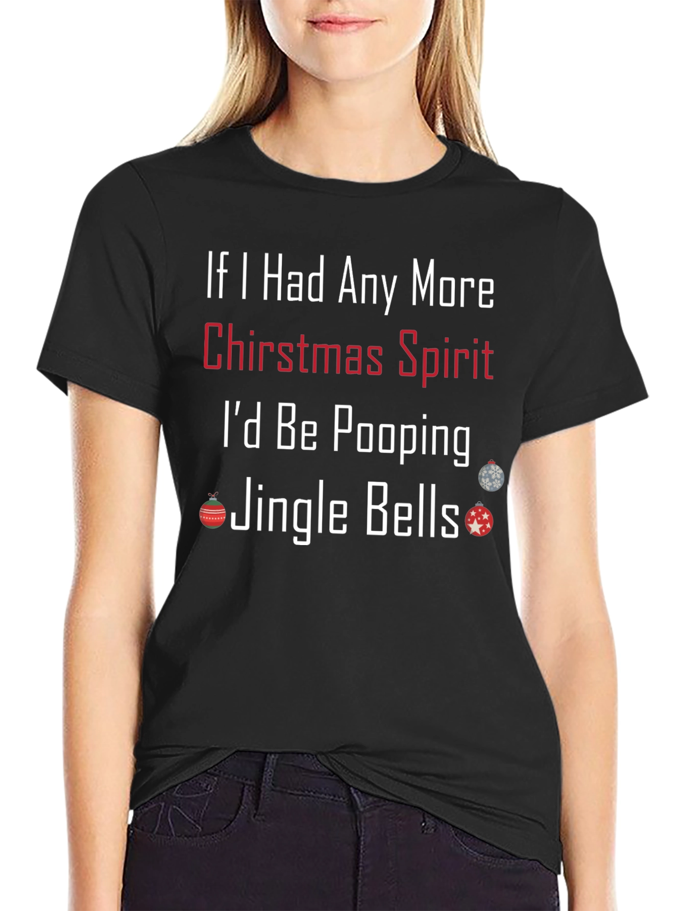 Christmas Spirit Pooping Jingle Bells Graphic Tee