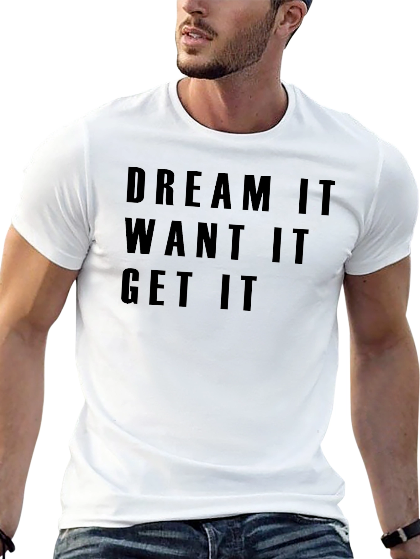 Dream It Want It Get It Black Graphic Tee