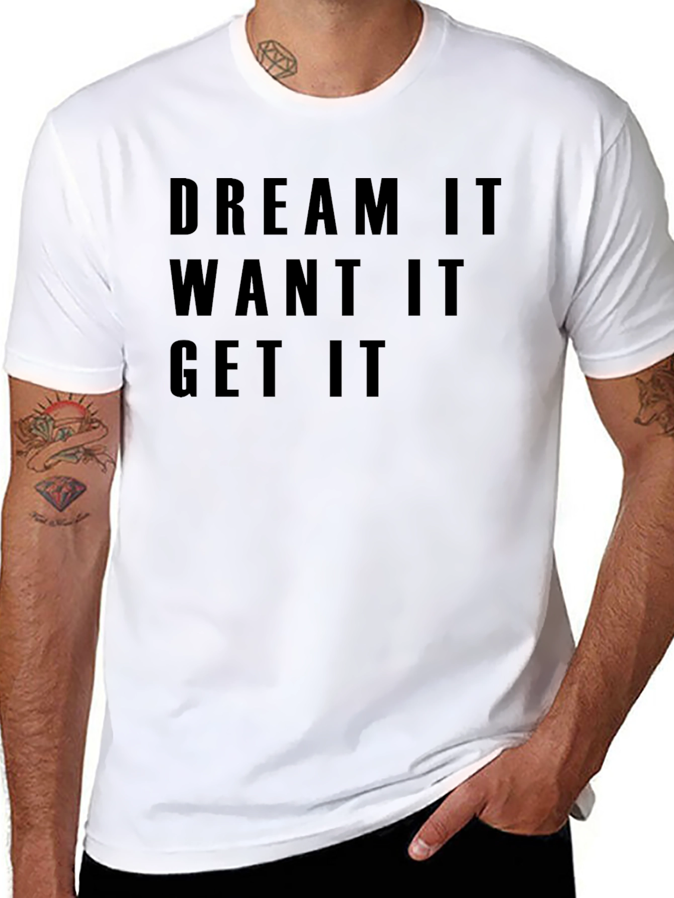 Dream It Want It Get It Black Graphic Tee