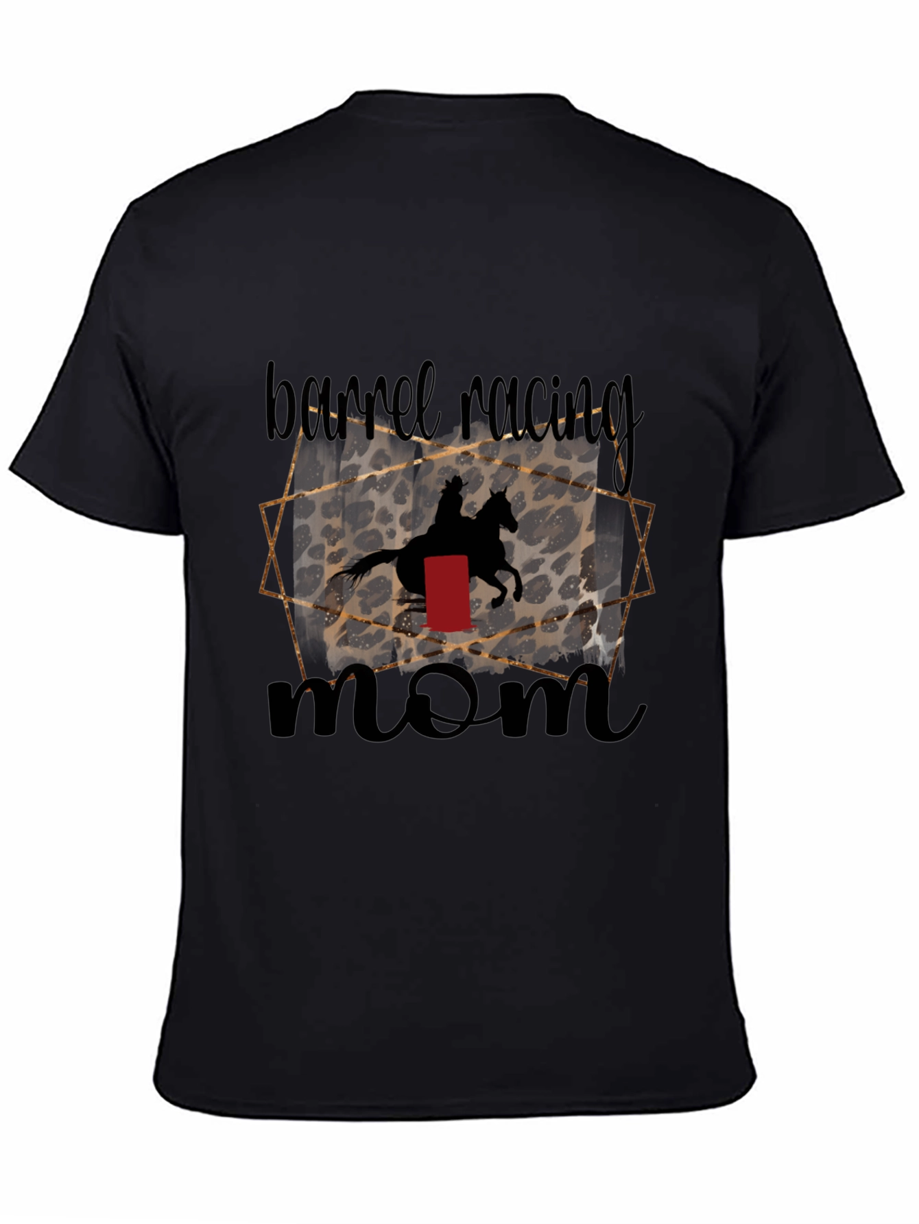 Barrel Racing Mom T-Shirt Leopard Print