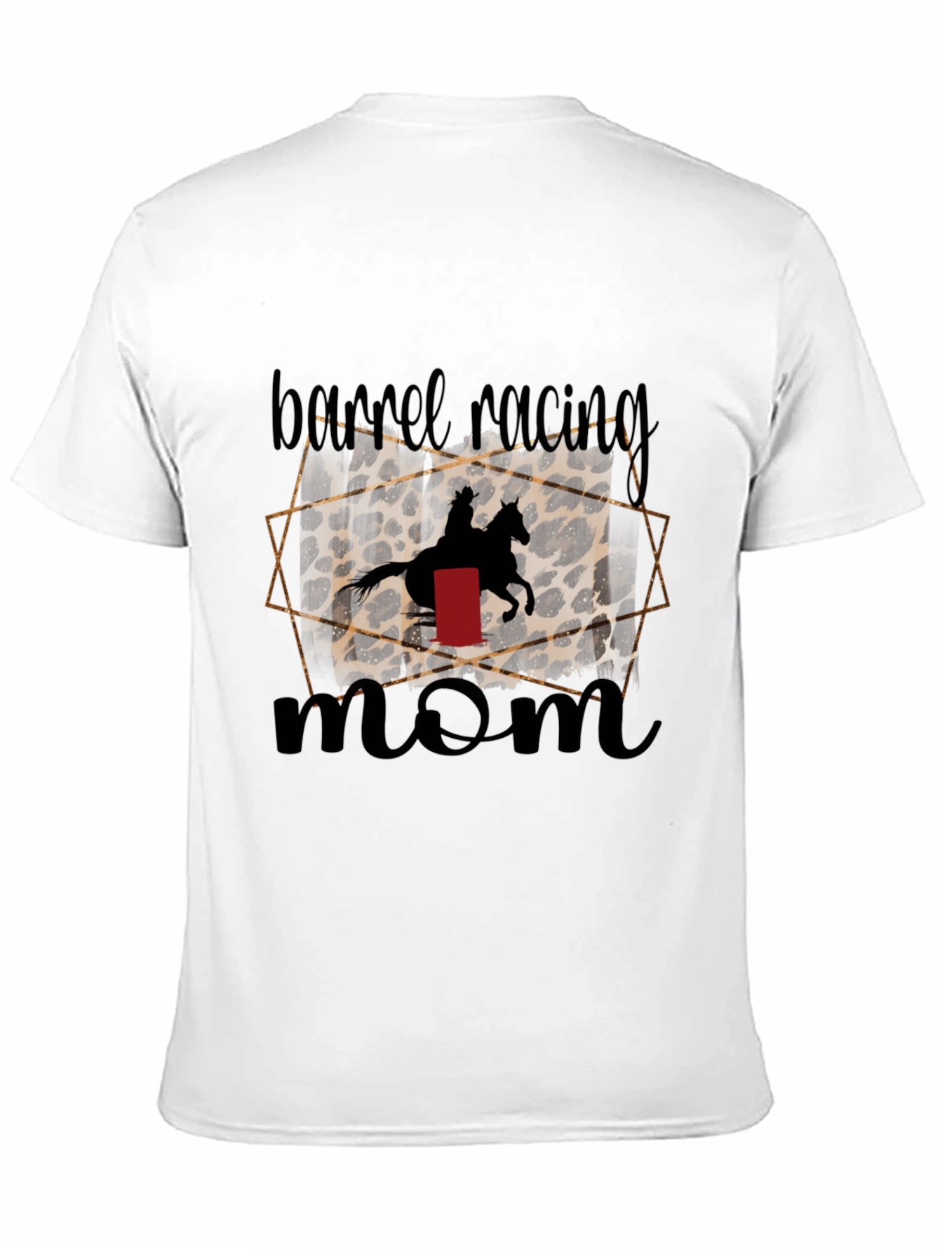 Barrel Racing Mom T-Shirt Leopard Print