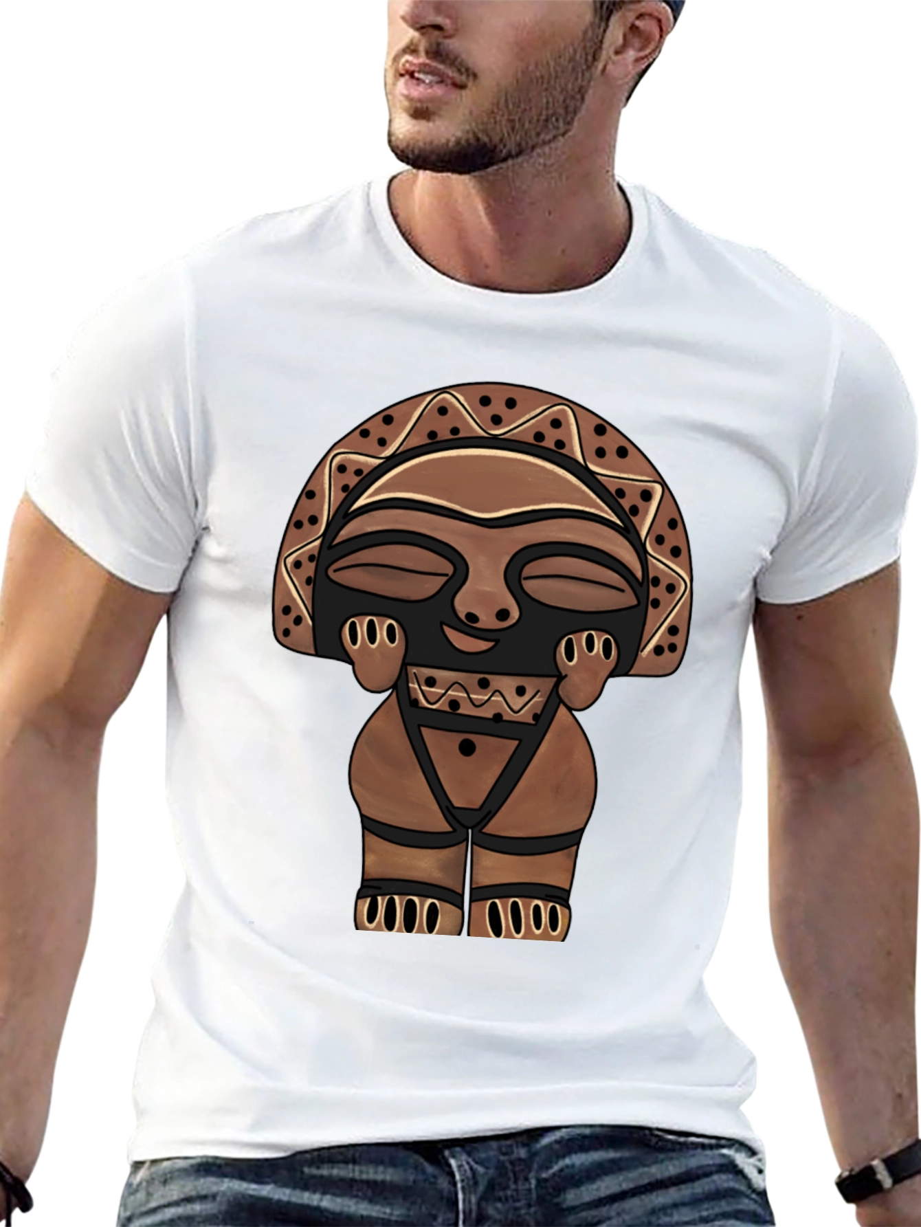 Tribal Totem Graphic Tee - Mens Black T-Shirt