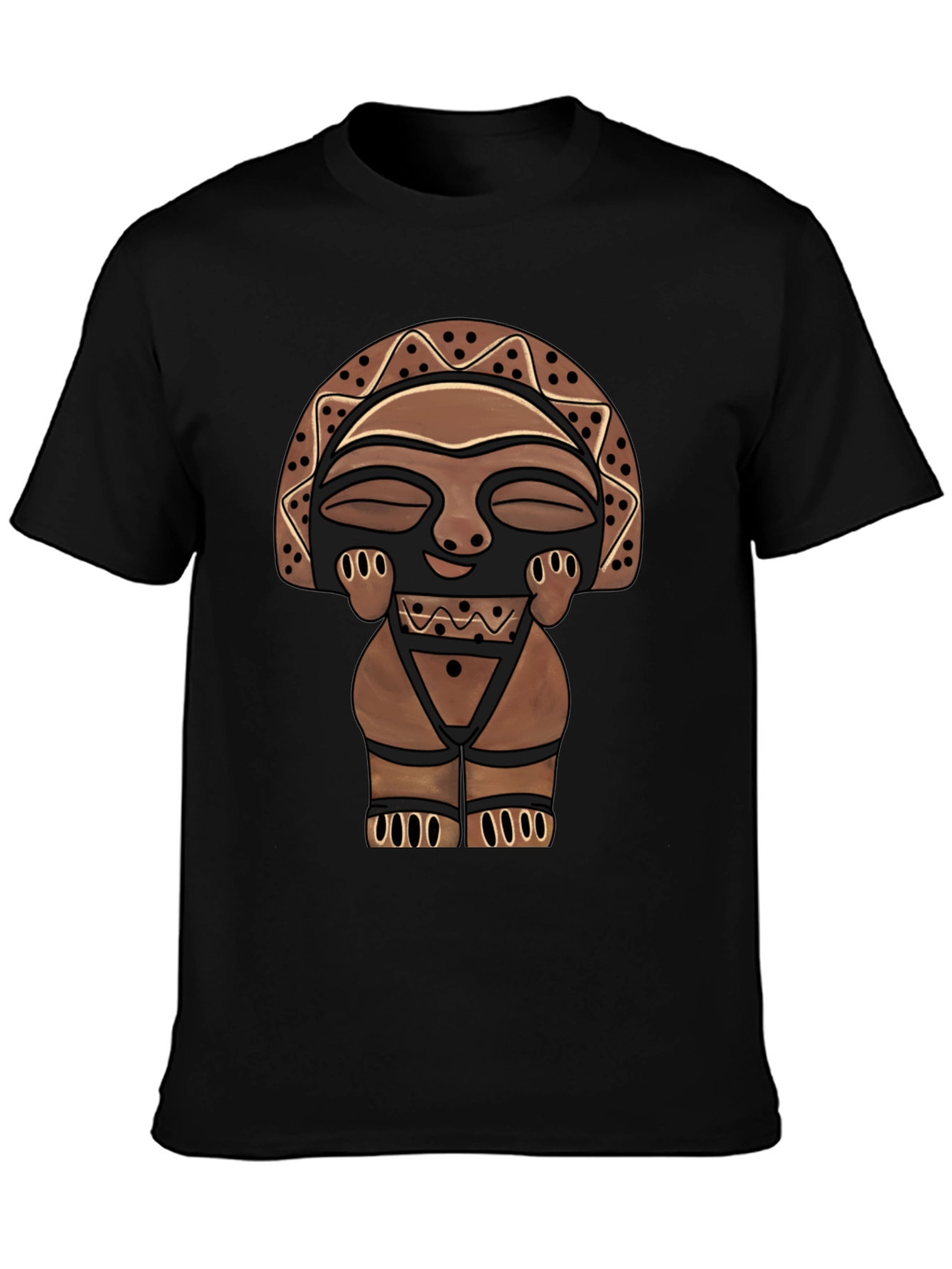 Tribal Totem Graphic Tee - Mens Black T-Shirt