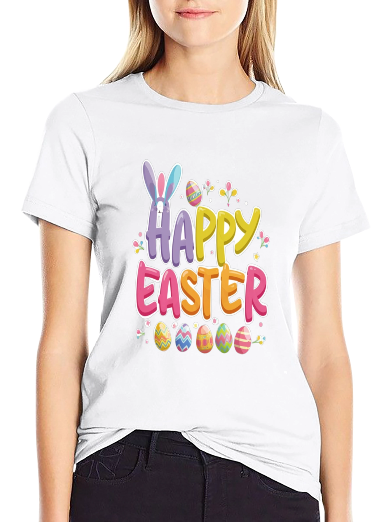 Happy Easter T-Shirt | Easter Bunny & Egg Design