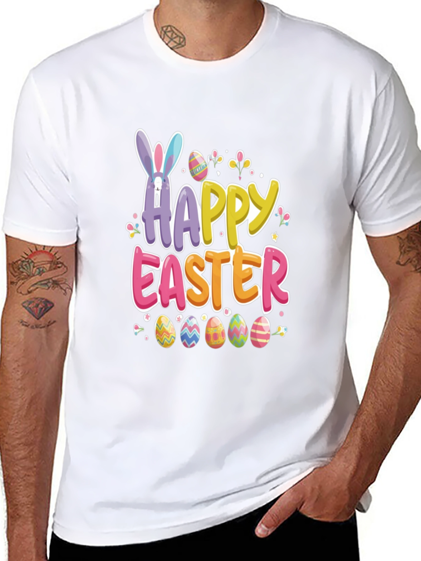 Happy Easter T-Shirt | Easter Bunny & Egg Design